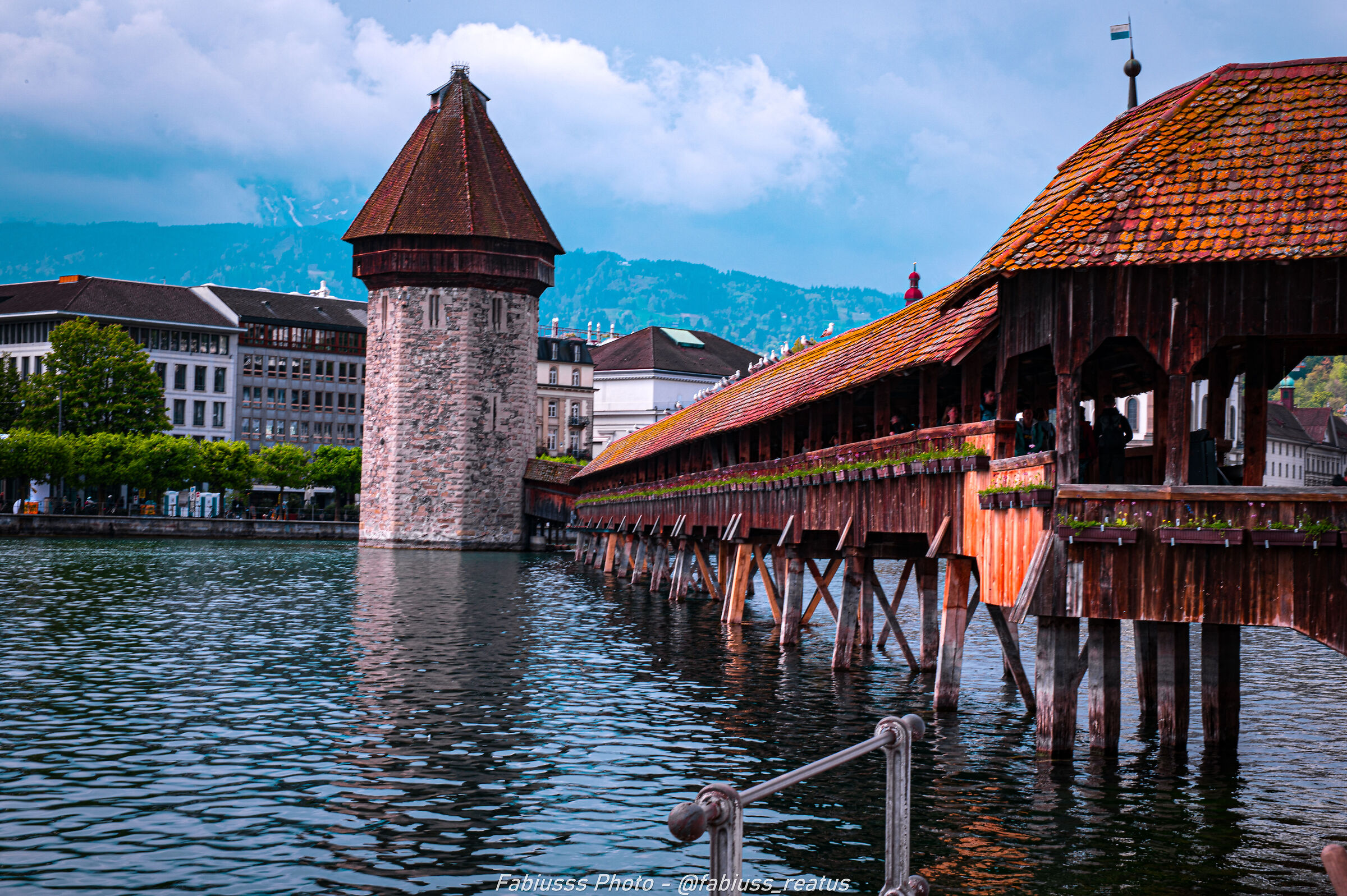 One of Lucerne's famous bridges...