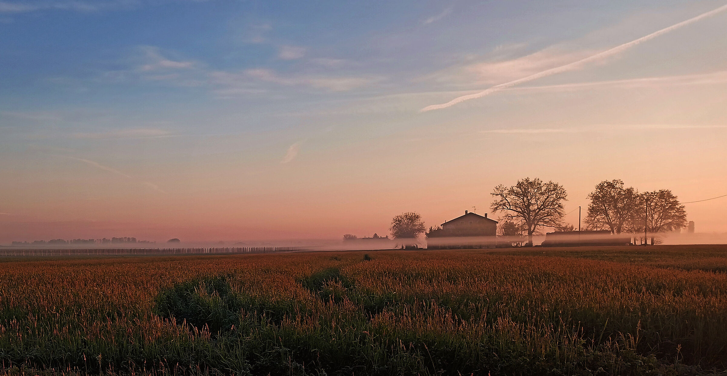 The first lights in the Po Valley...