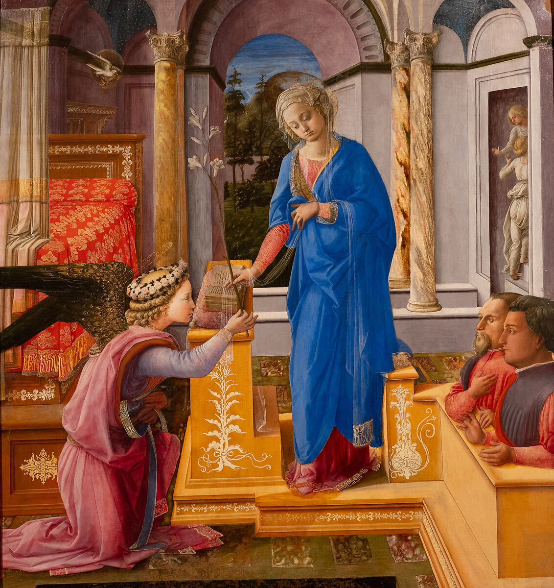 Annunciation with donors...