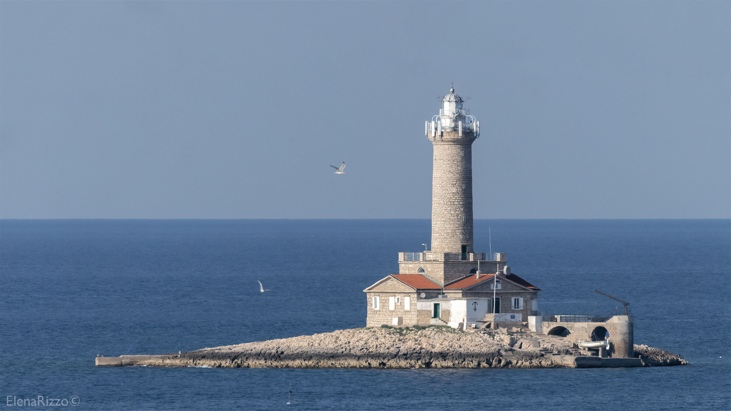 Lighthouse on the coast of Kamenjak National Park...