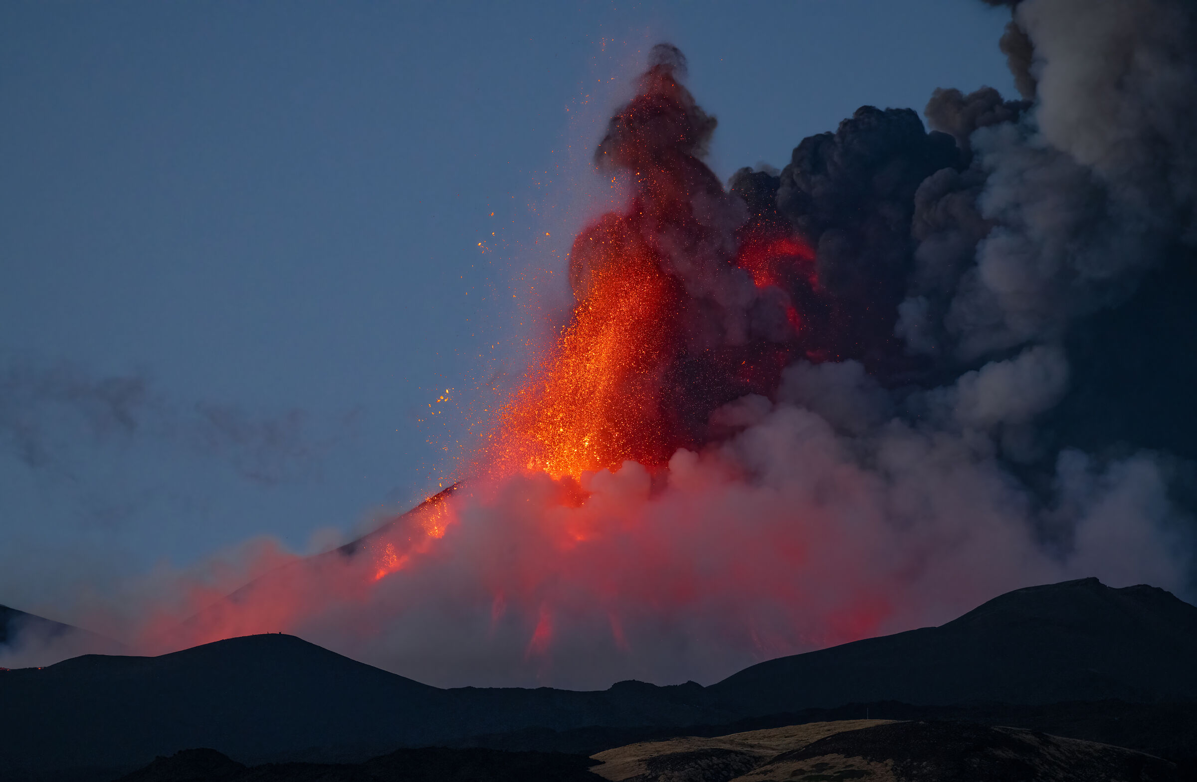 Etna erupting ...