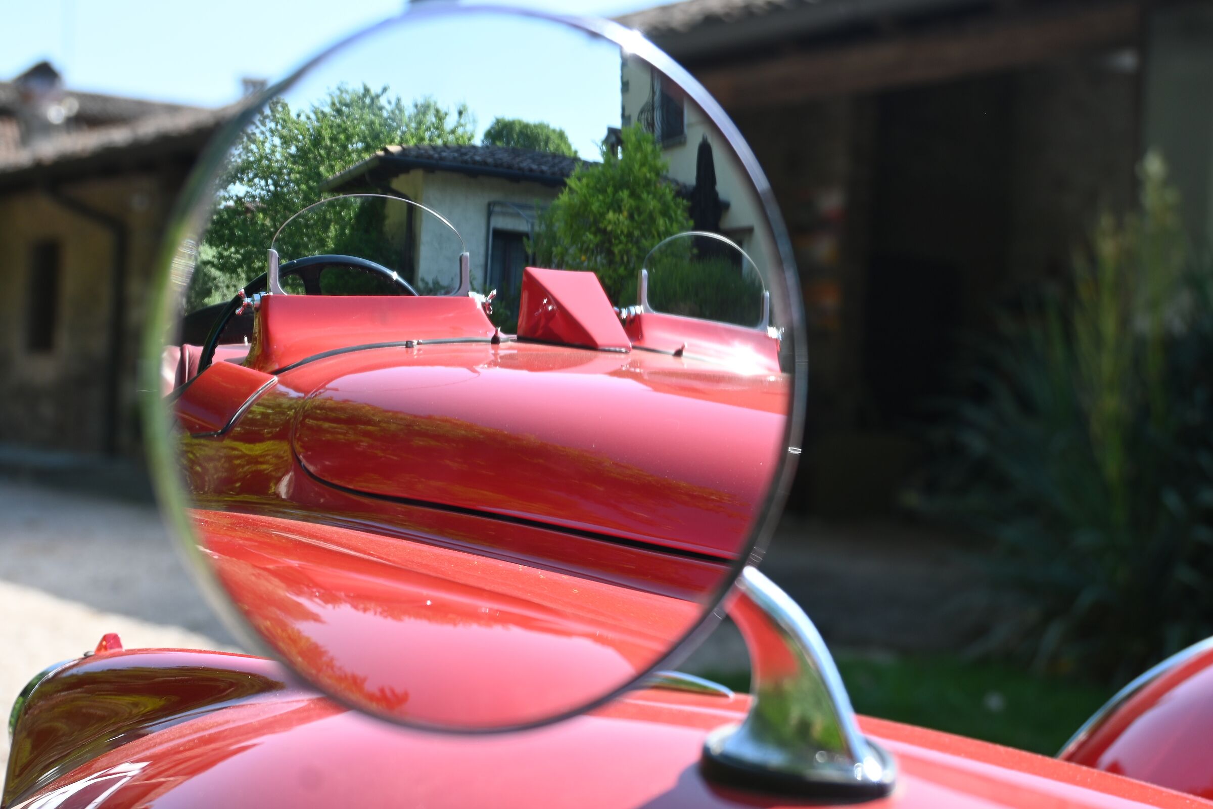 From the mirror of an XK 120...