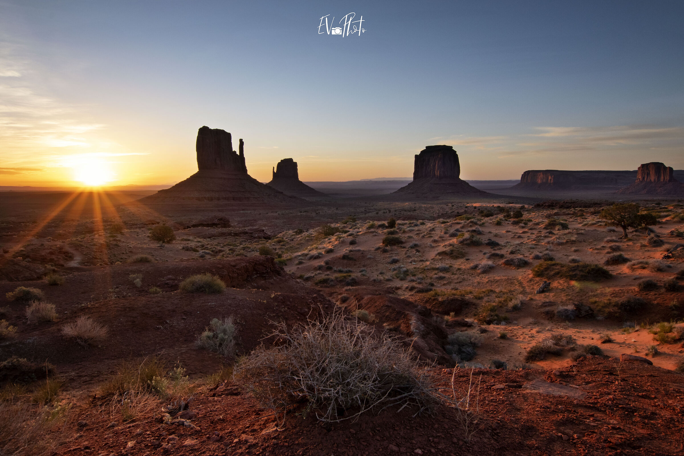 Sunrise at Monument Valley...