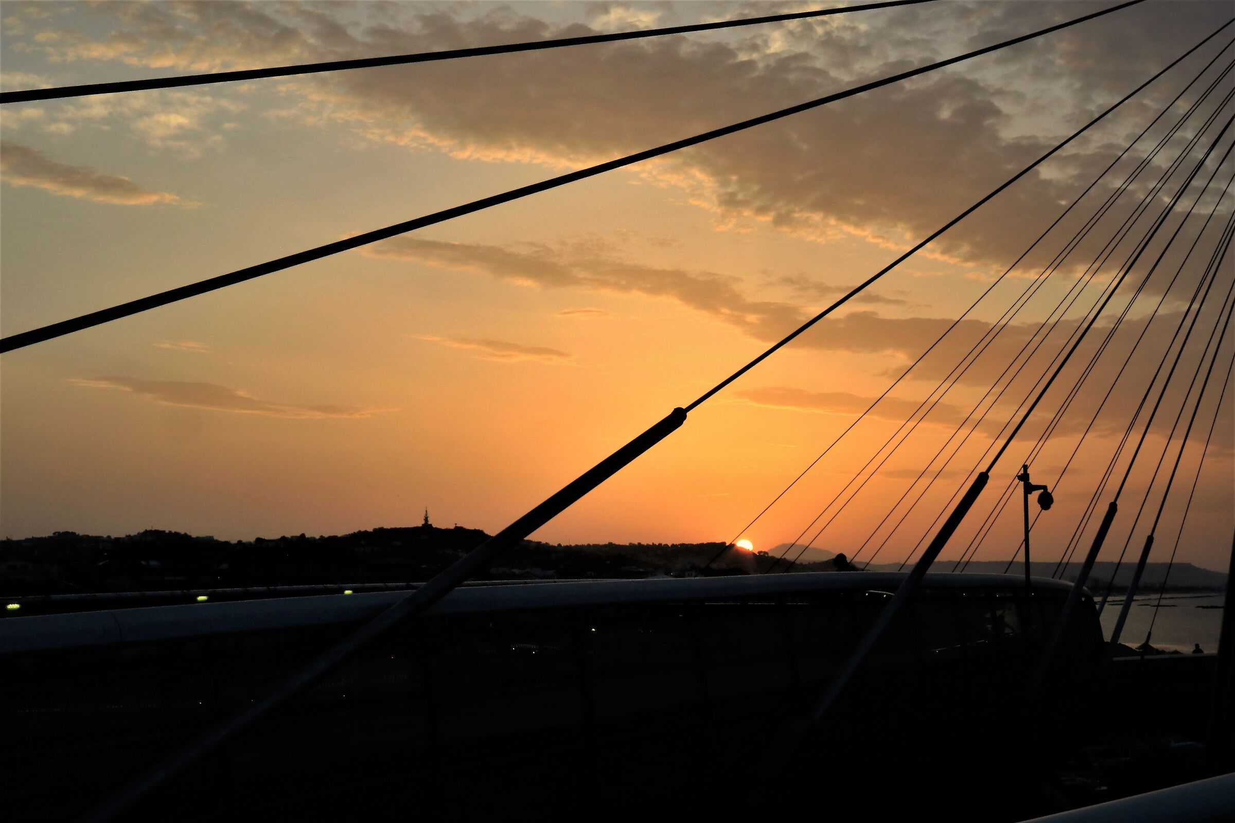 "Sunset from the Pescara Sea Bridge"...