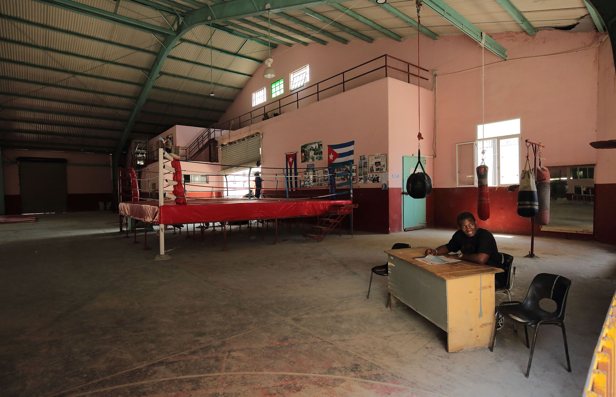 El gimnasio de boxeadores...