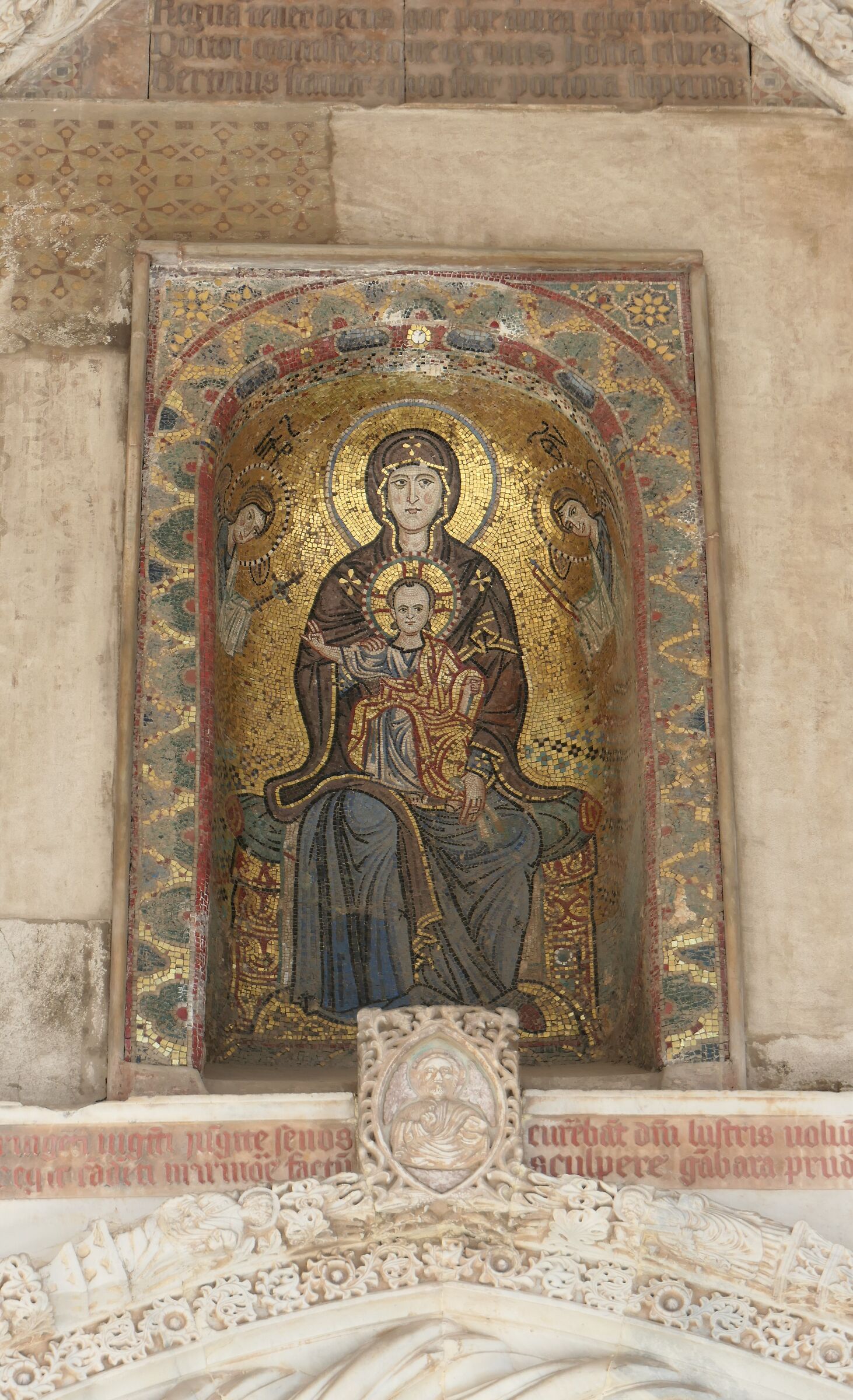 The Madonna of the portal of the Cathedral of Palermo...