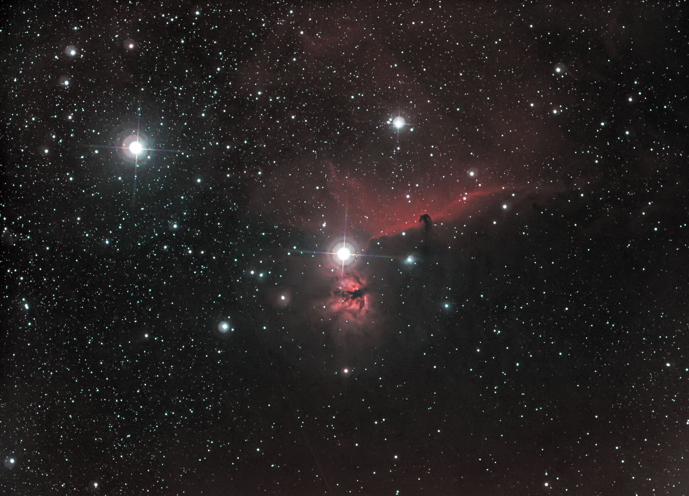 Alnitak and Alnilam region, horse head nebula...