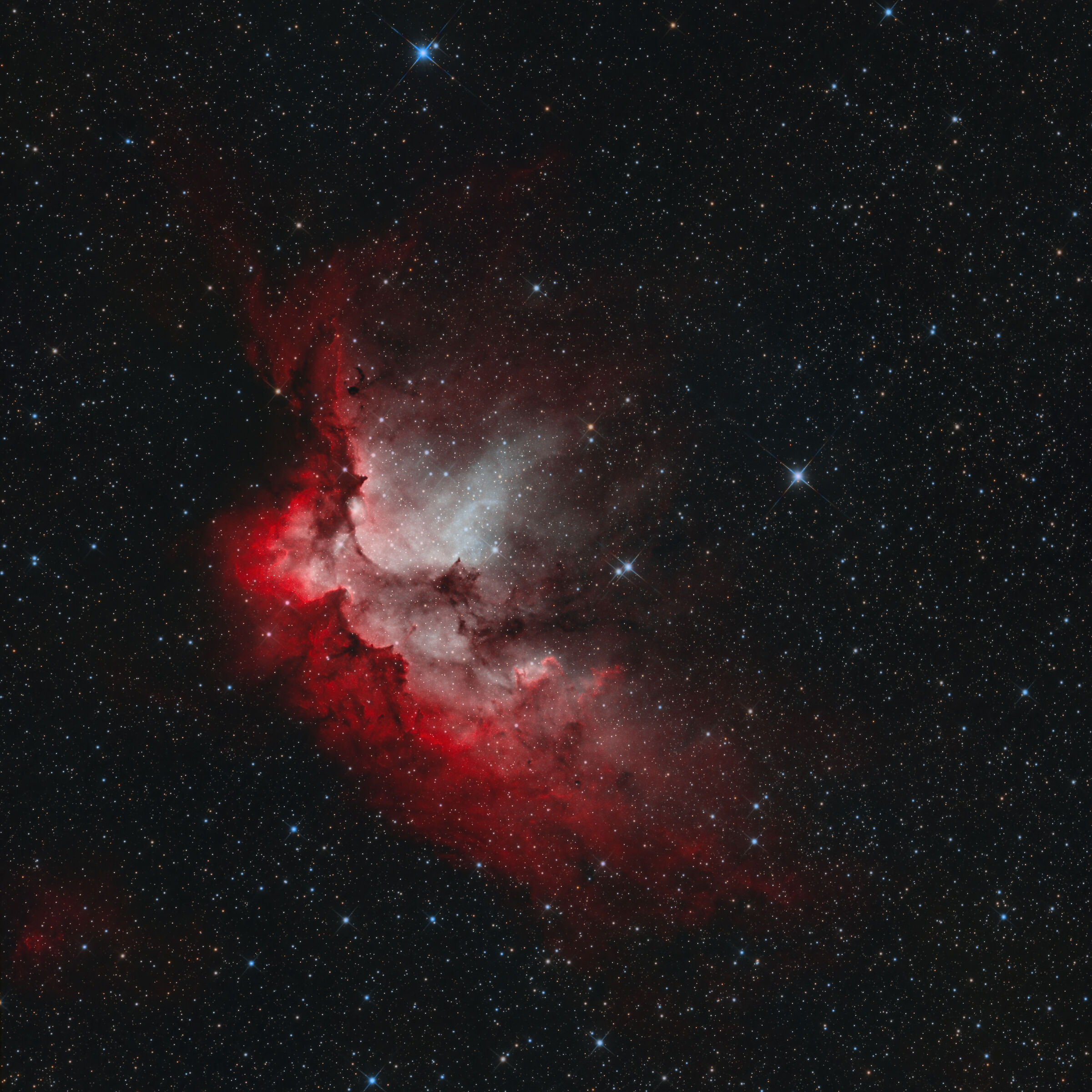 nebulosa mago (hoo con stelle rgb)...