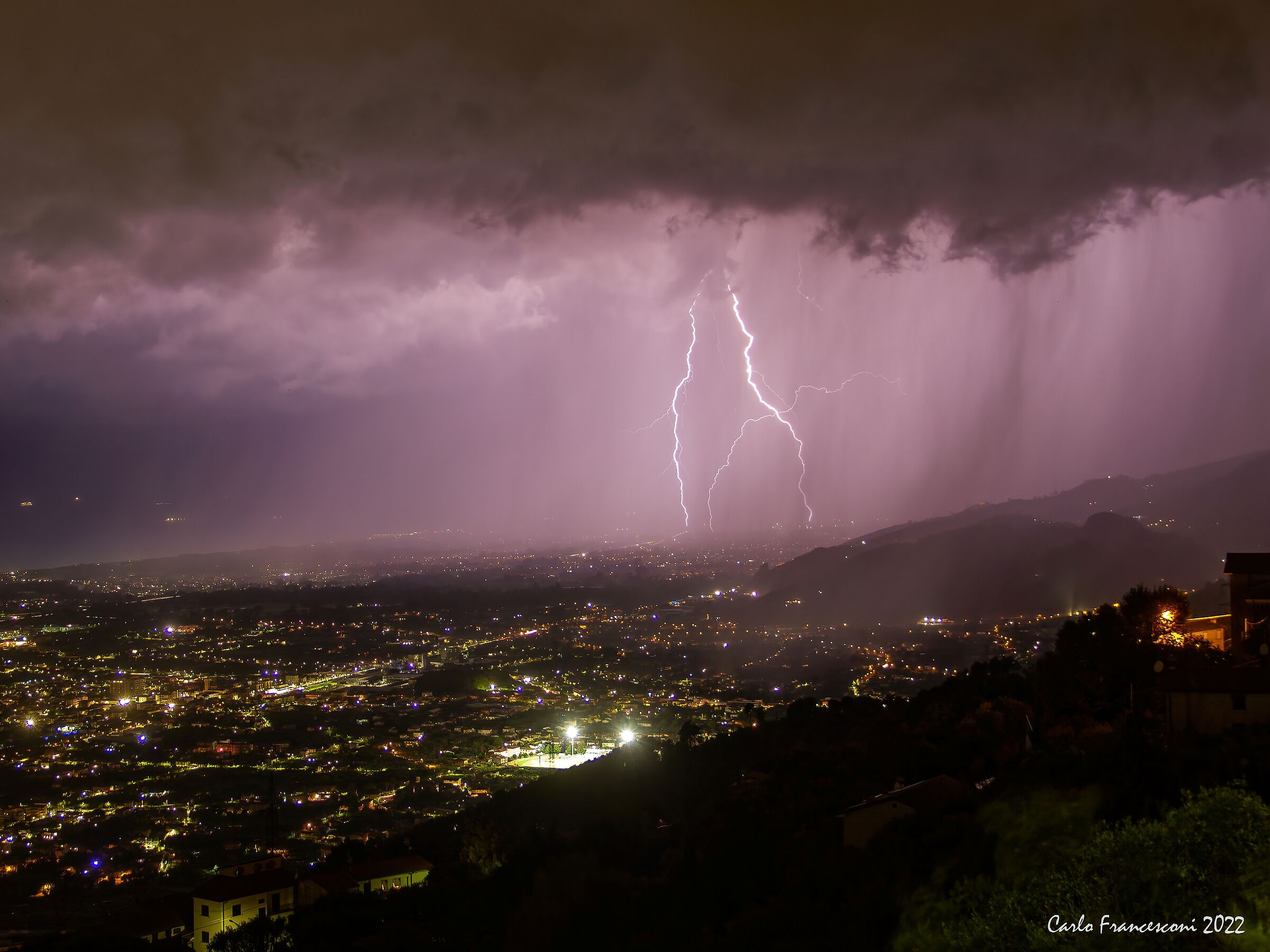 Lightning from capriglia - Pietrasanta...