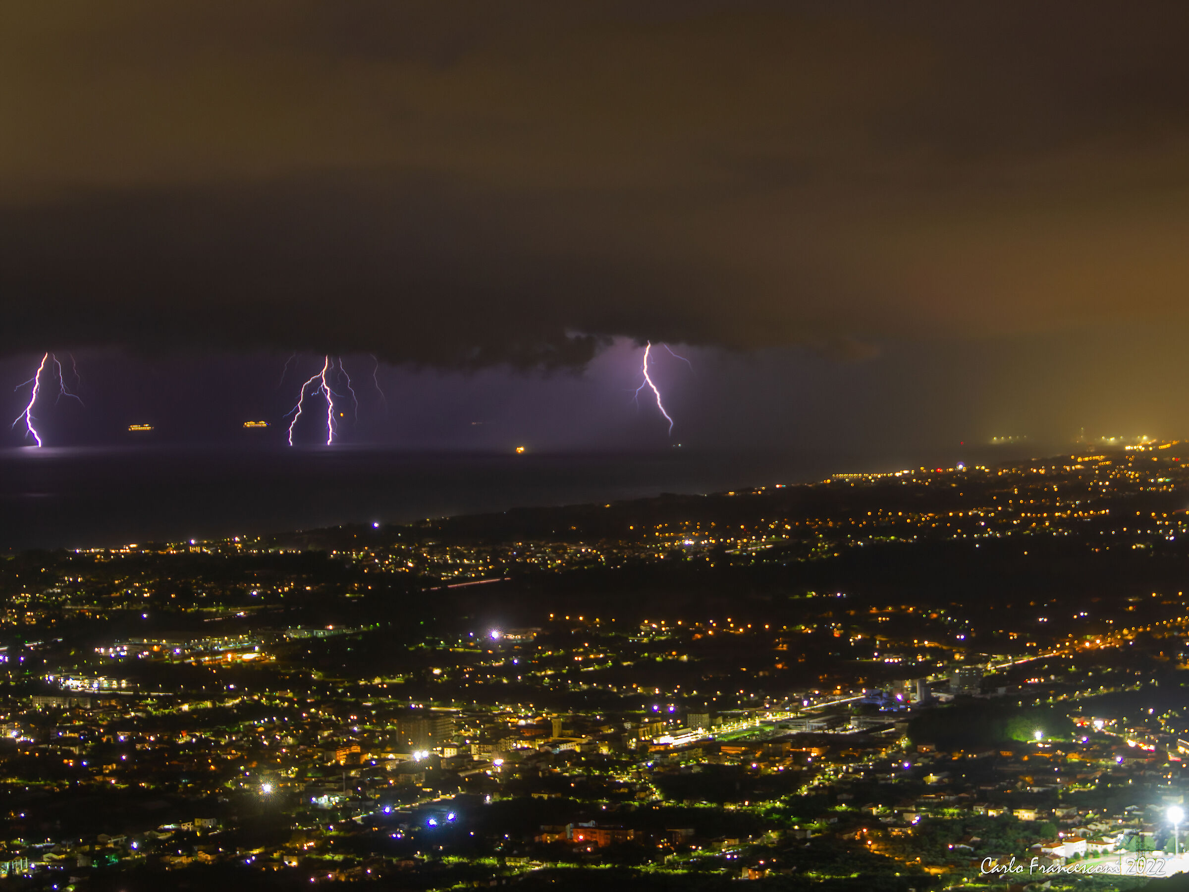 Lightning from Capriglia - Pietrasanta...