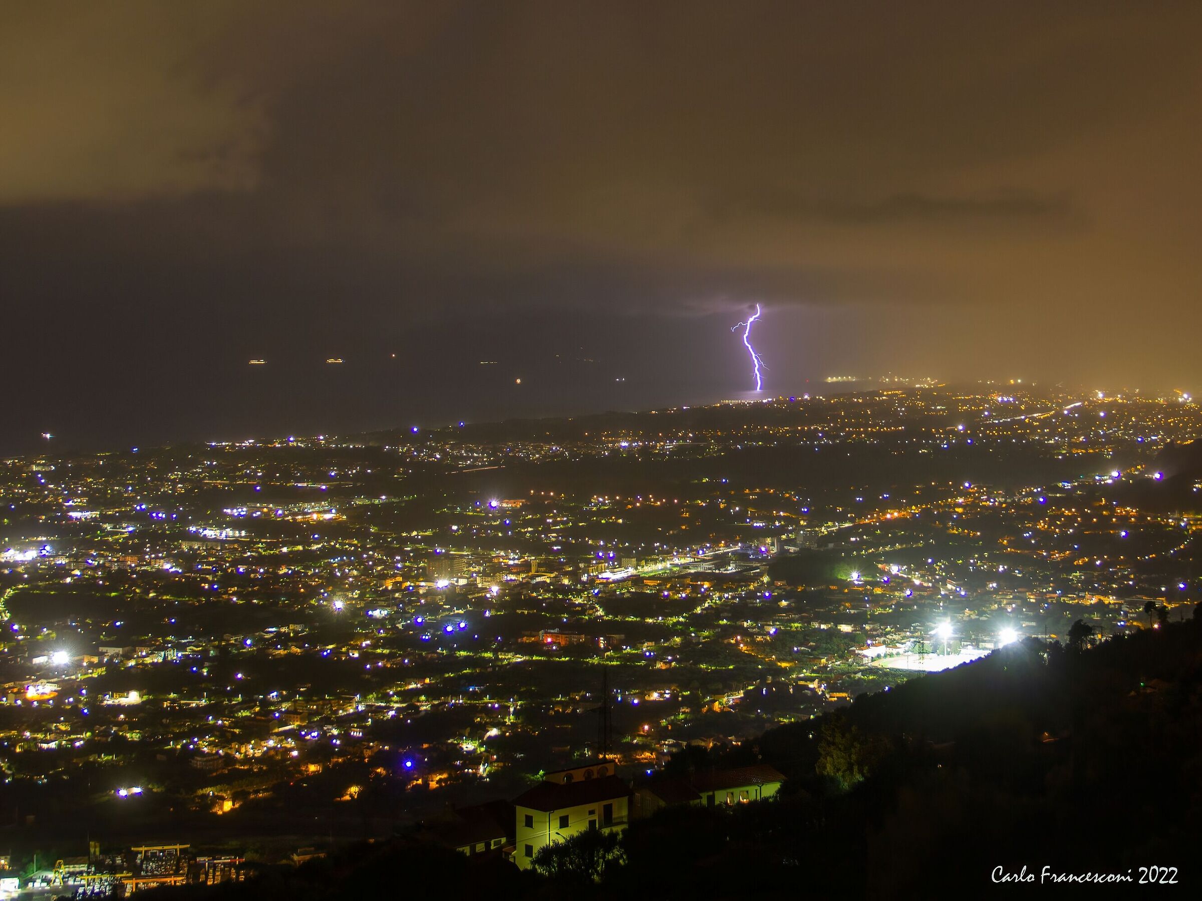 Lightning from Capriglia - Pietrasanta...