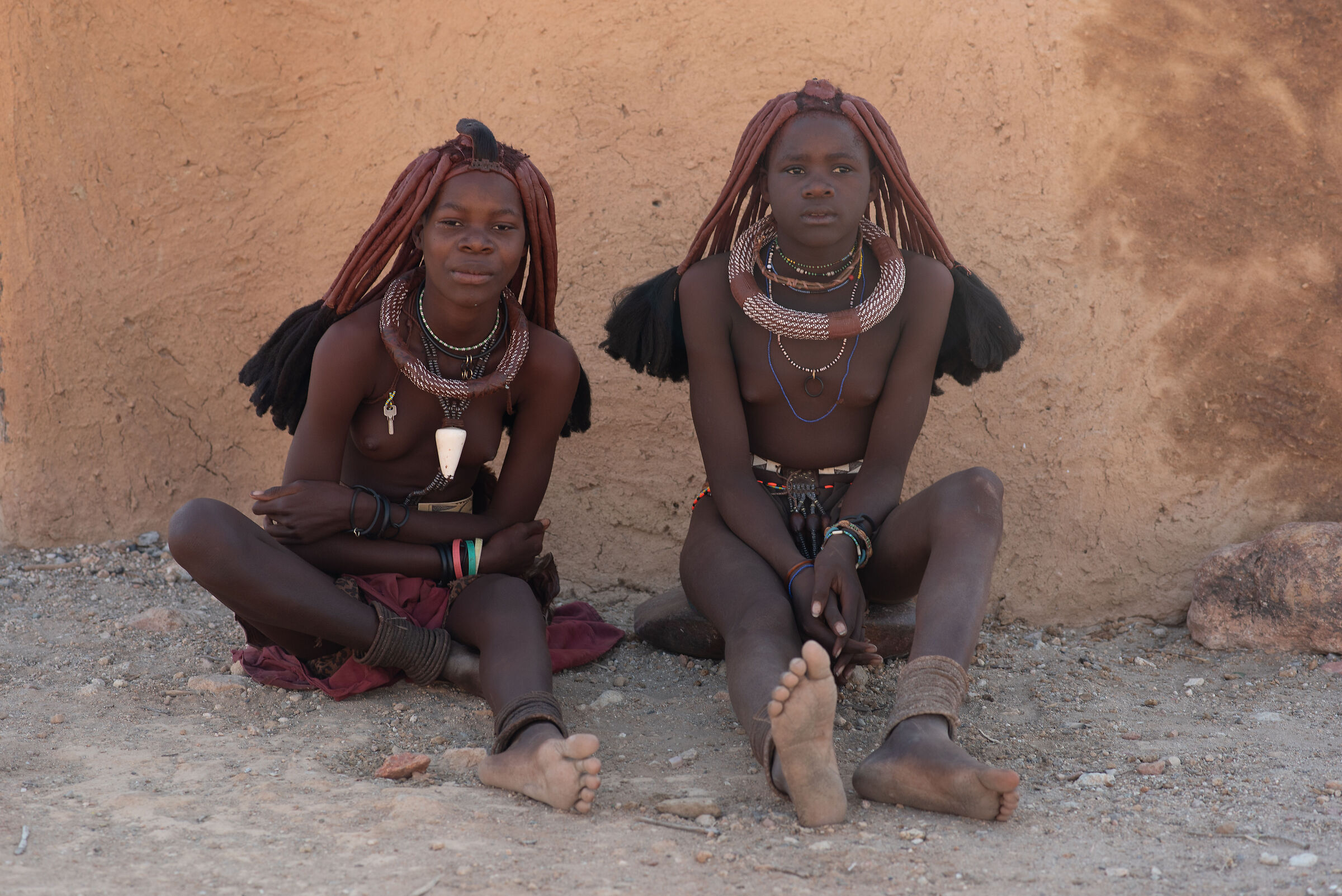 Himba girls . Opuwo Namibia...