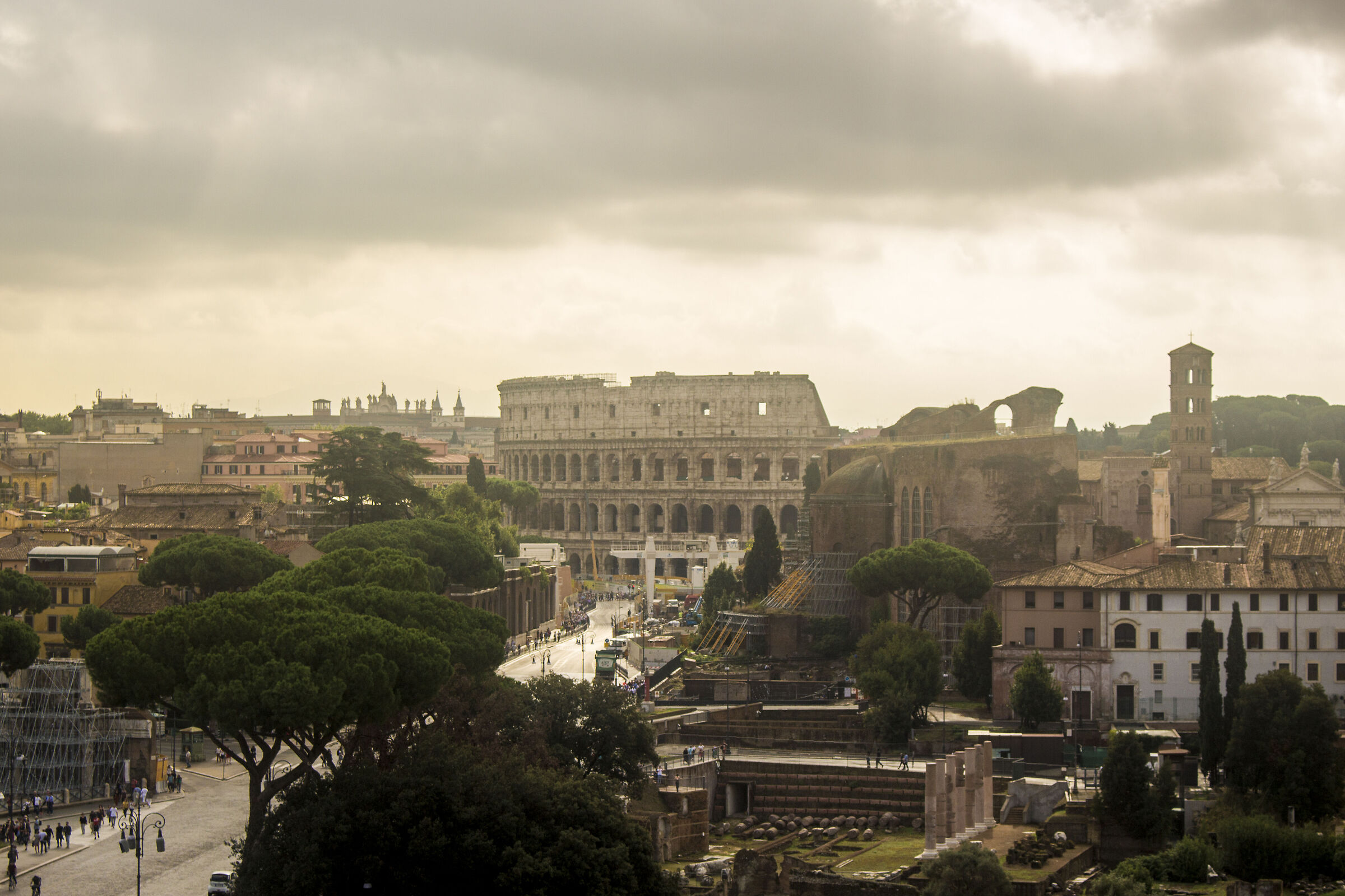 View of the Colosseum...