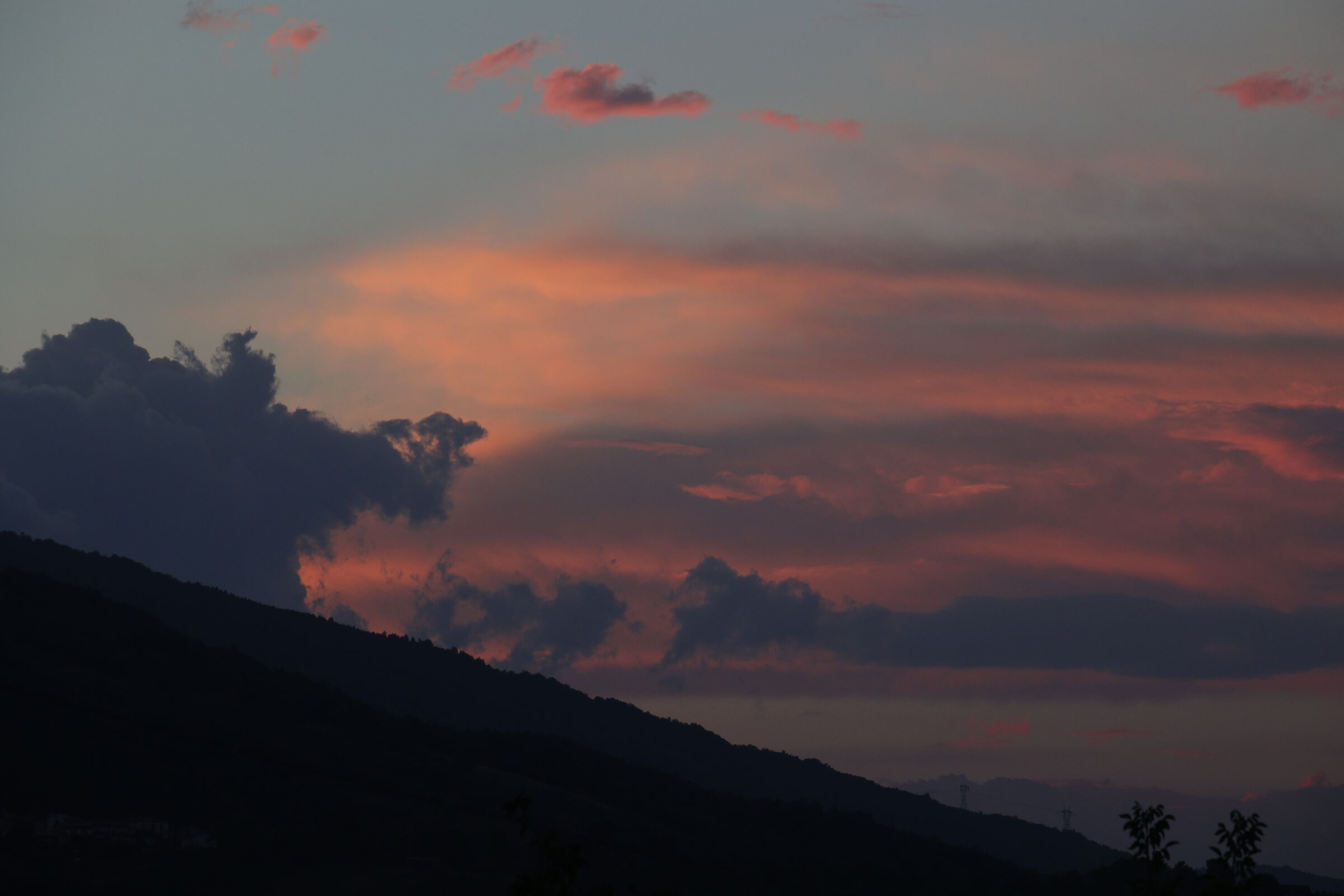 sunset on the Teramo hills ...
