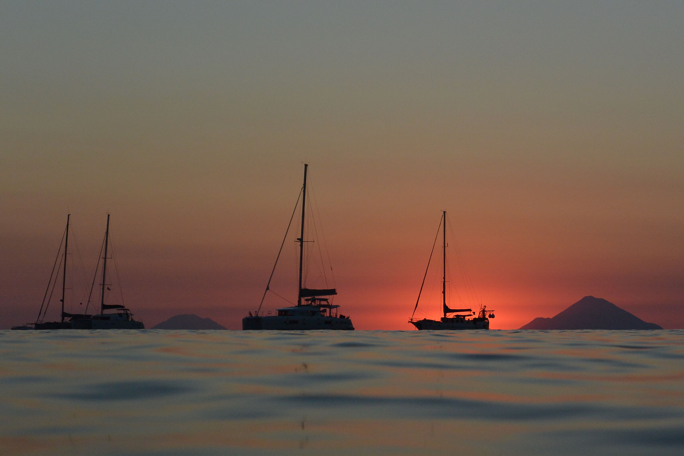 Sunset in the Aeolian Islands...