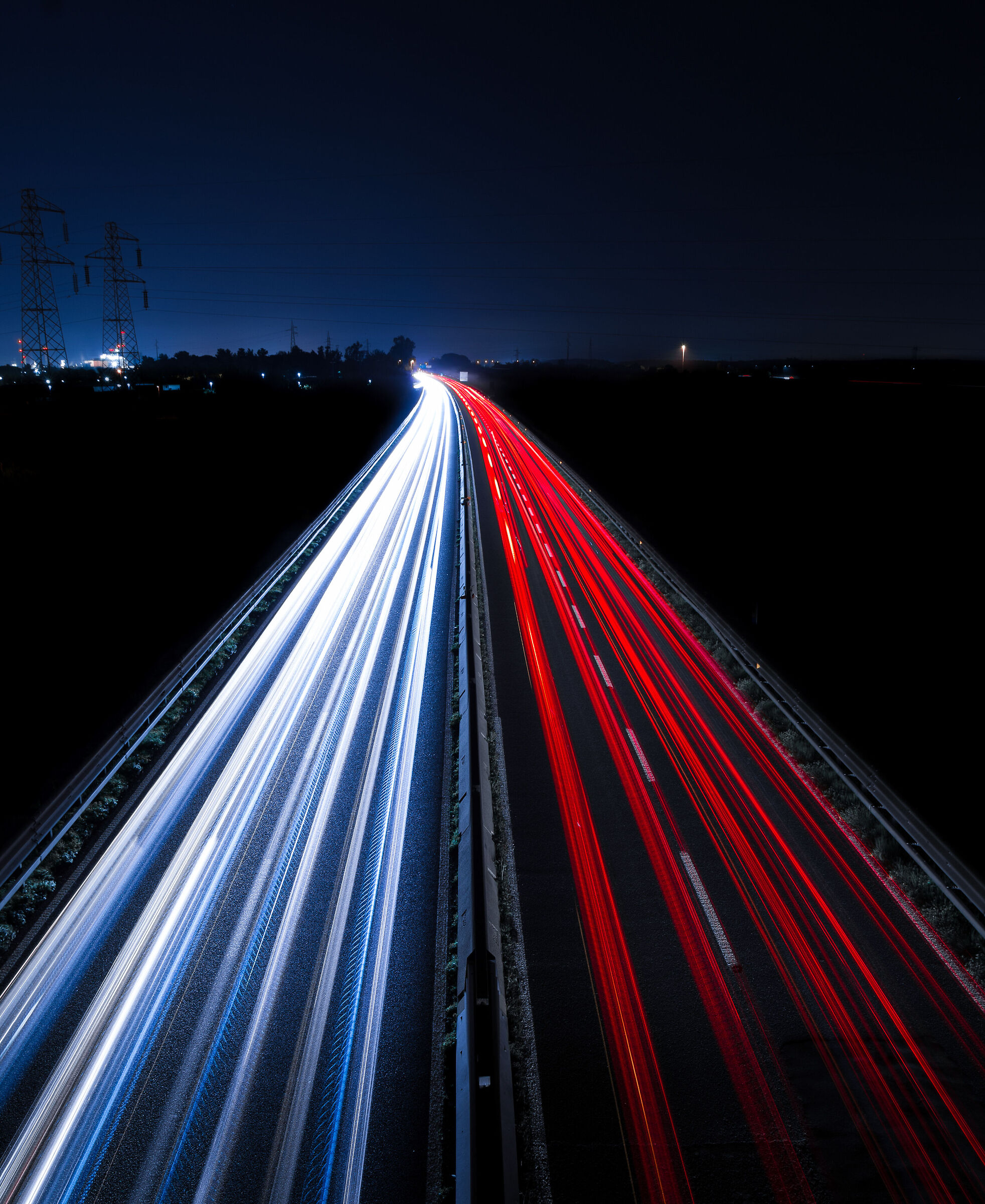 Light trails on the expressway ...