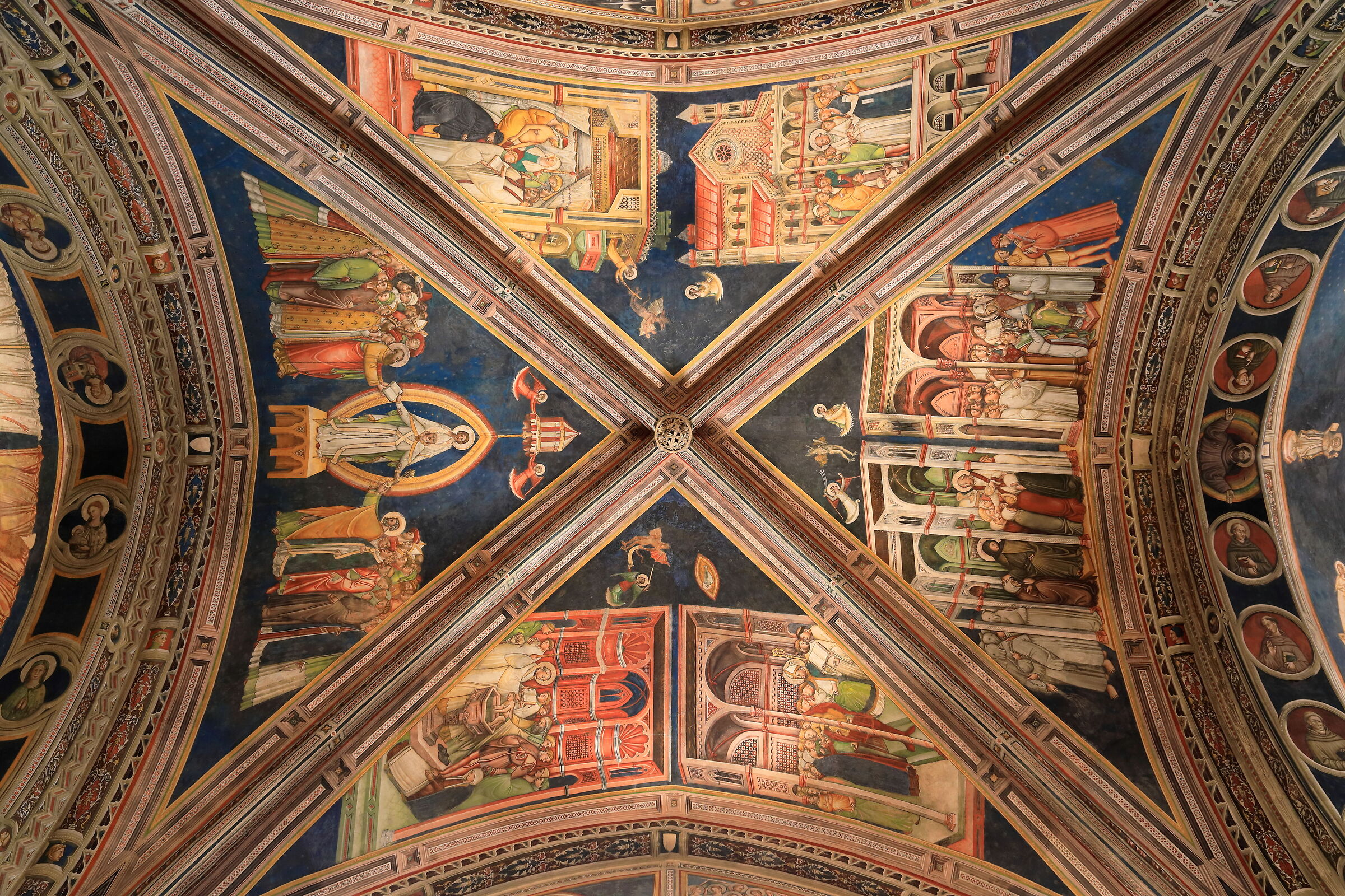 The frescoes of the Basilica...