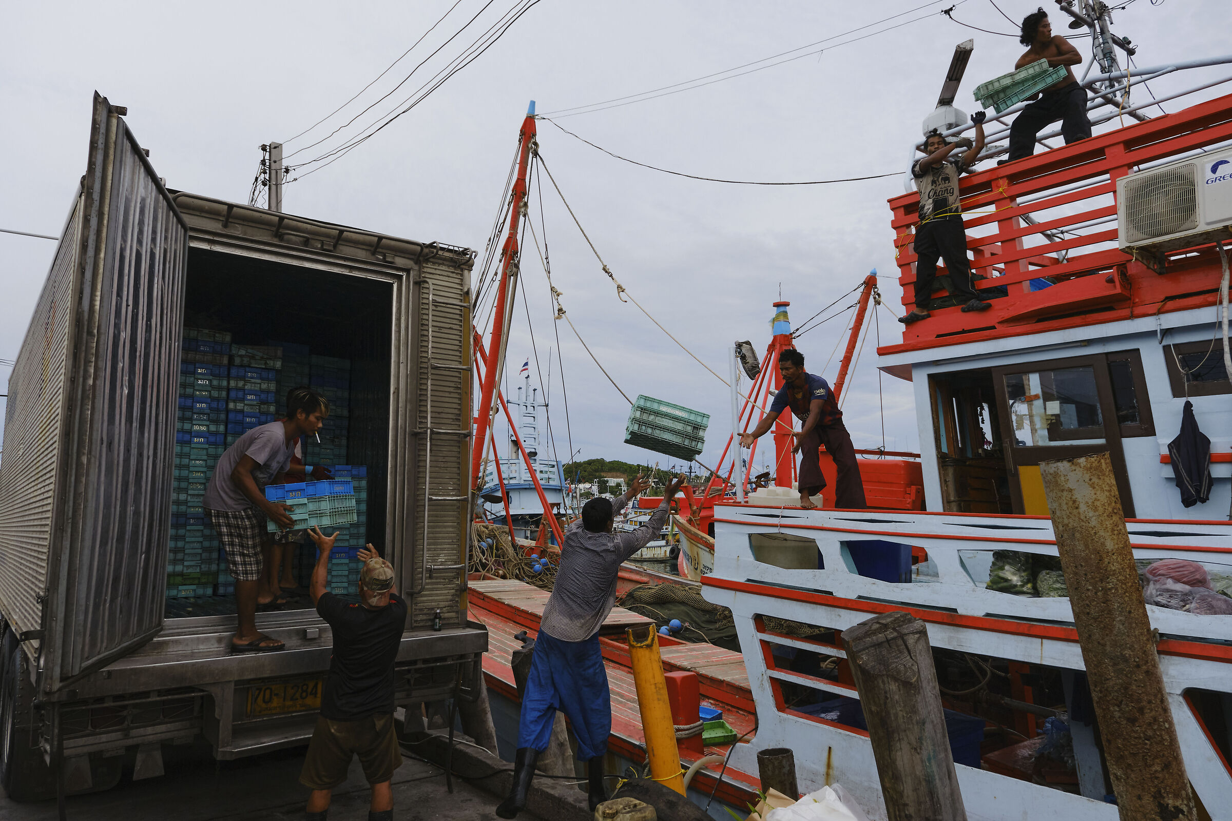Loading the fishing boat...