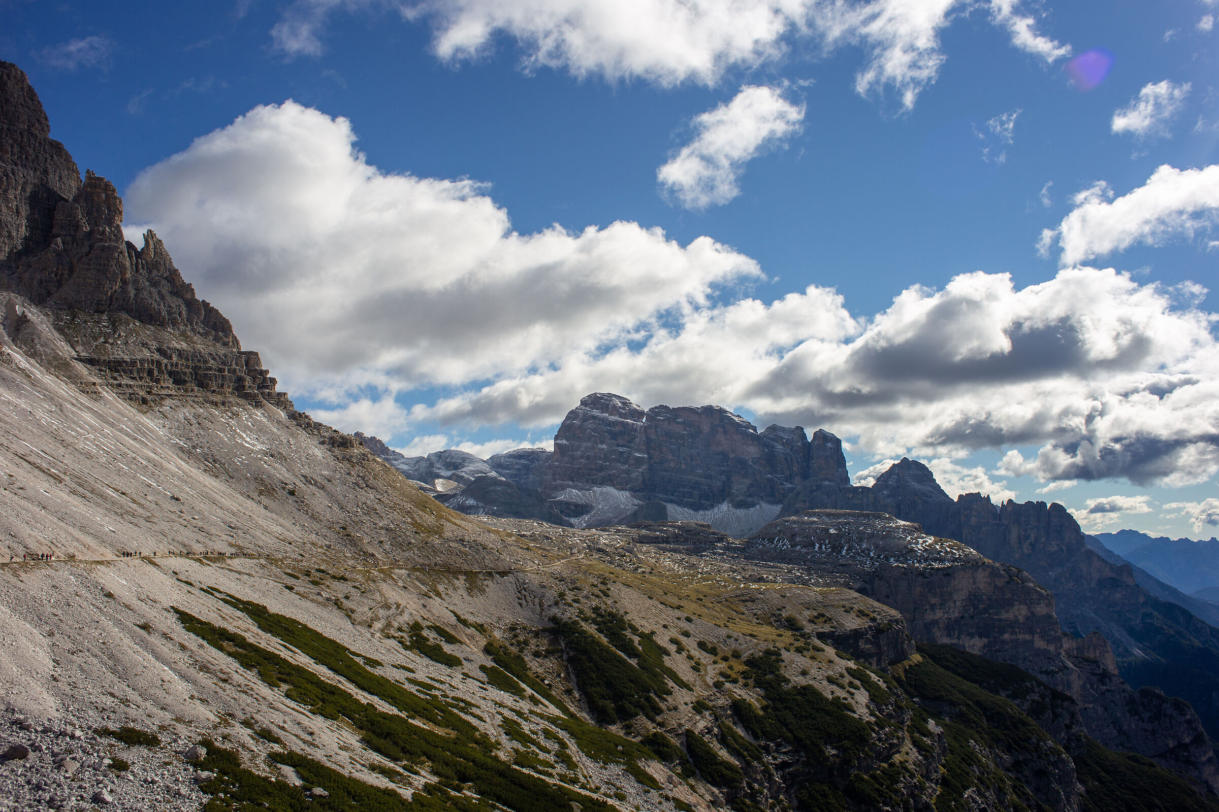 View from the Three Peaks of Lavaredo...