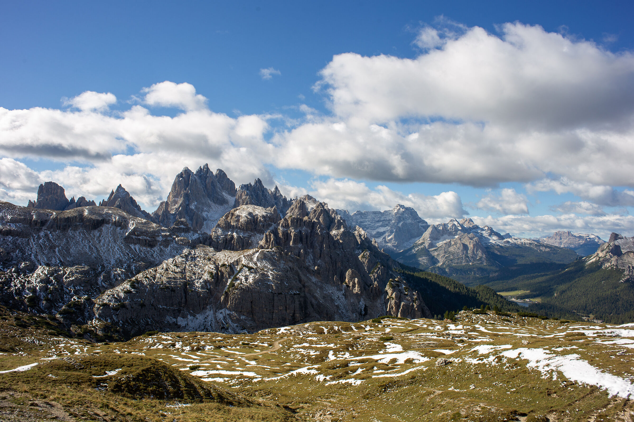 View from the Three Peaks of Lavaredo...