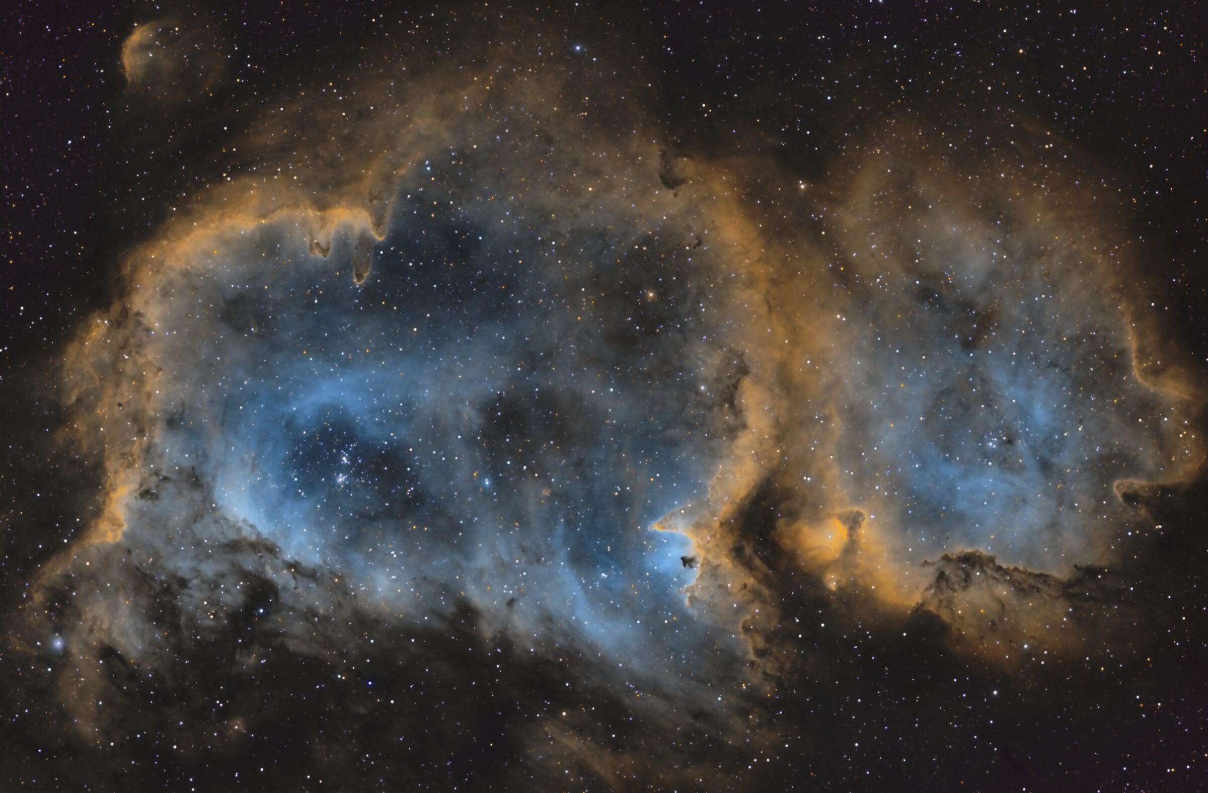 Soul Nebula in Cassiopeia Hubble Palette...