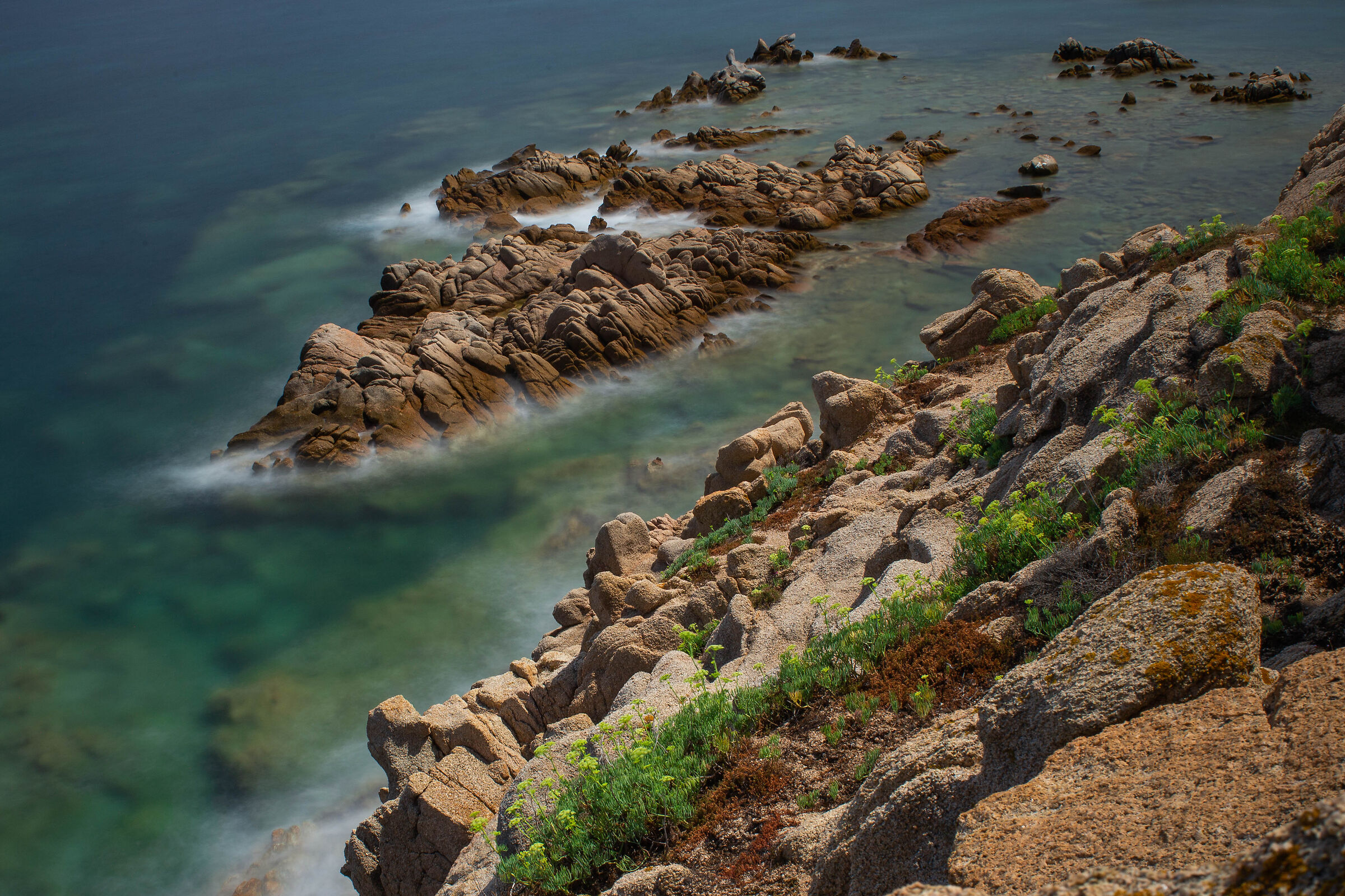 Sea and rocks on the island of Caprera...
