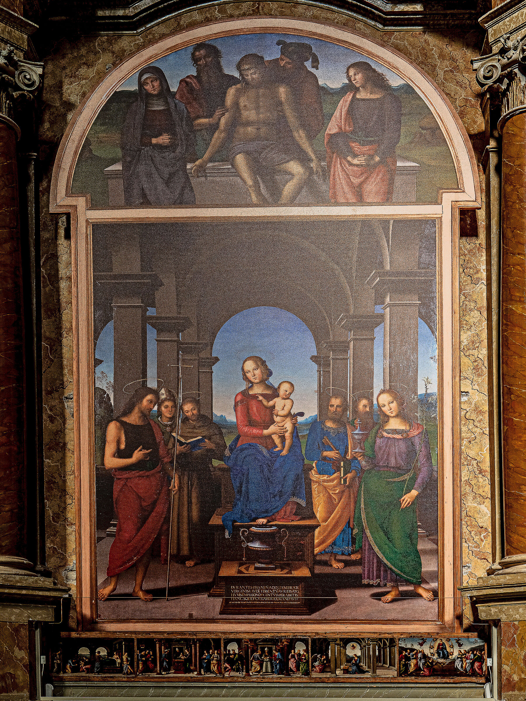 Madonna Enthroned with Child by Perugino -Fano...