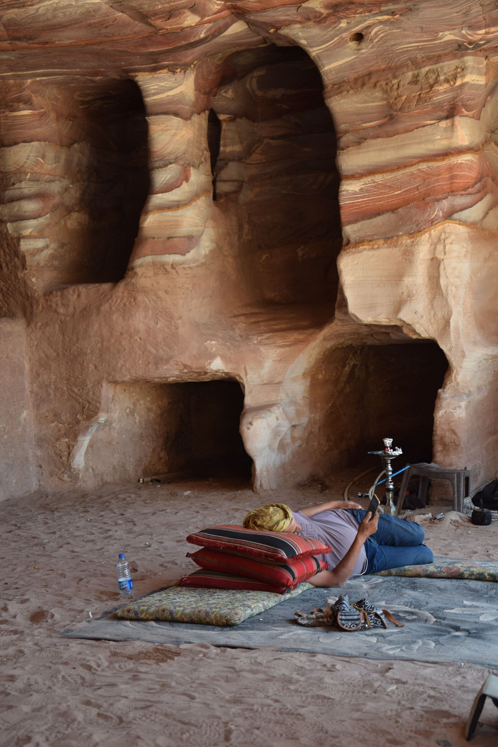 Rest in the cave, Petra...