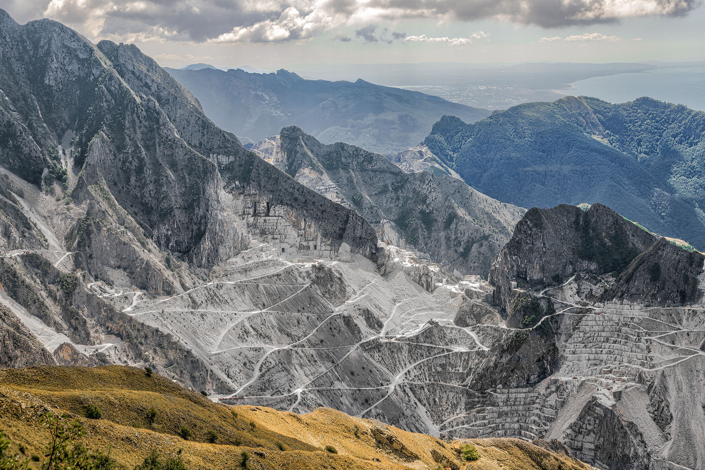 The Carrara marble quarries from Campo Cecina...