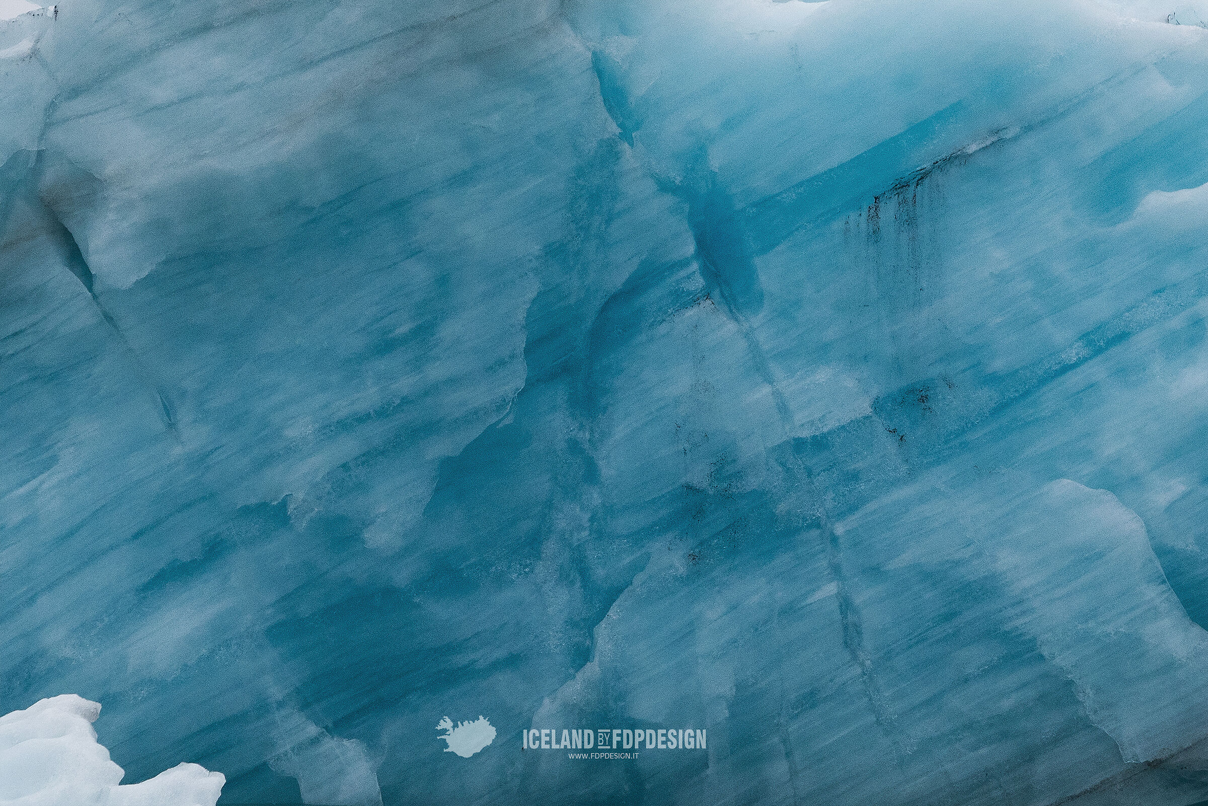 Iceberg Detail at Jökulsárlón Glacier Lagoon...