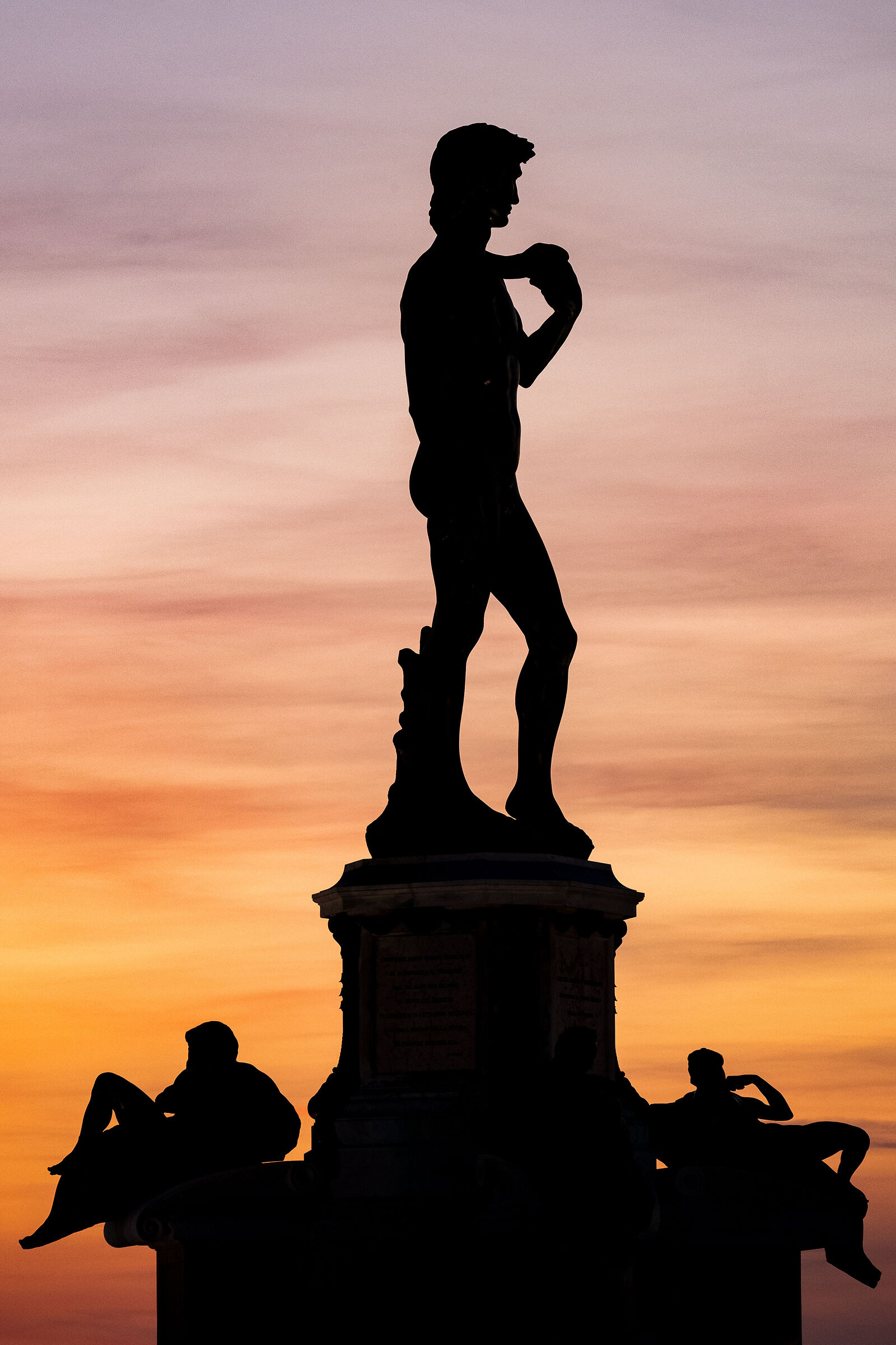 David ammira la sua Firenze al tramonto...
