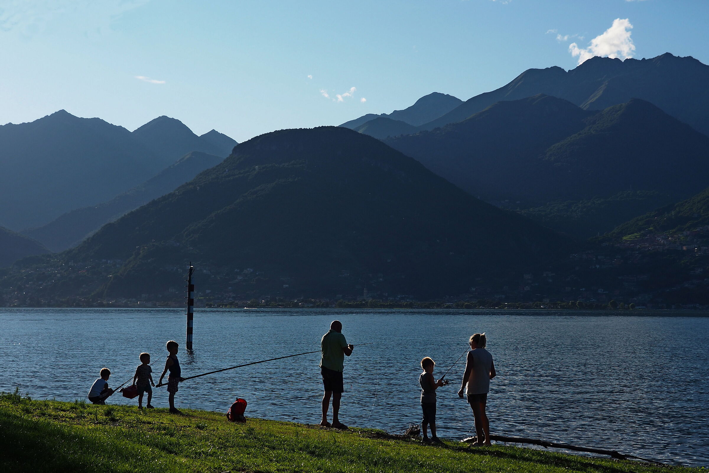 Small fishermen on Lake Como...