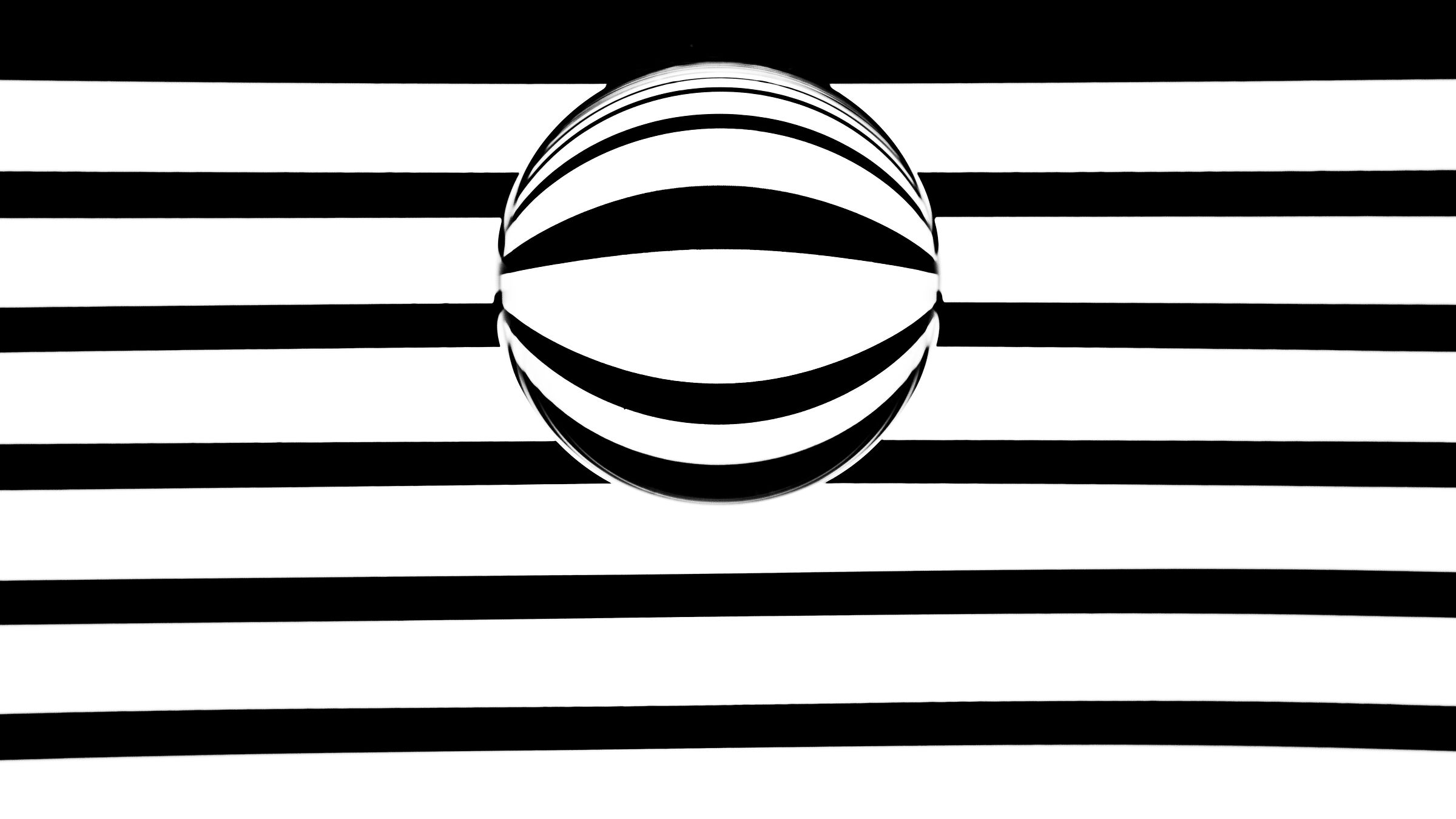 Striped sphere ...