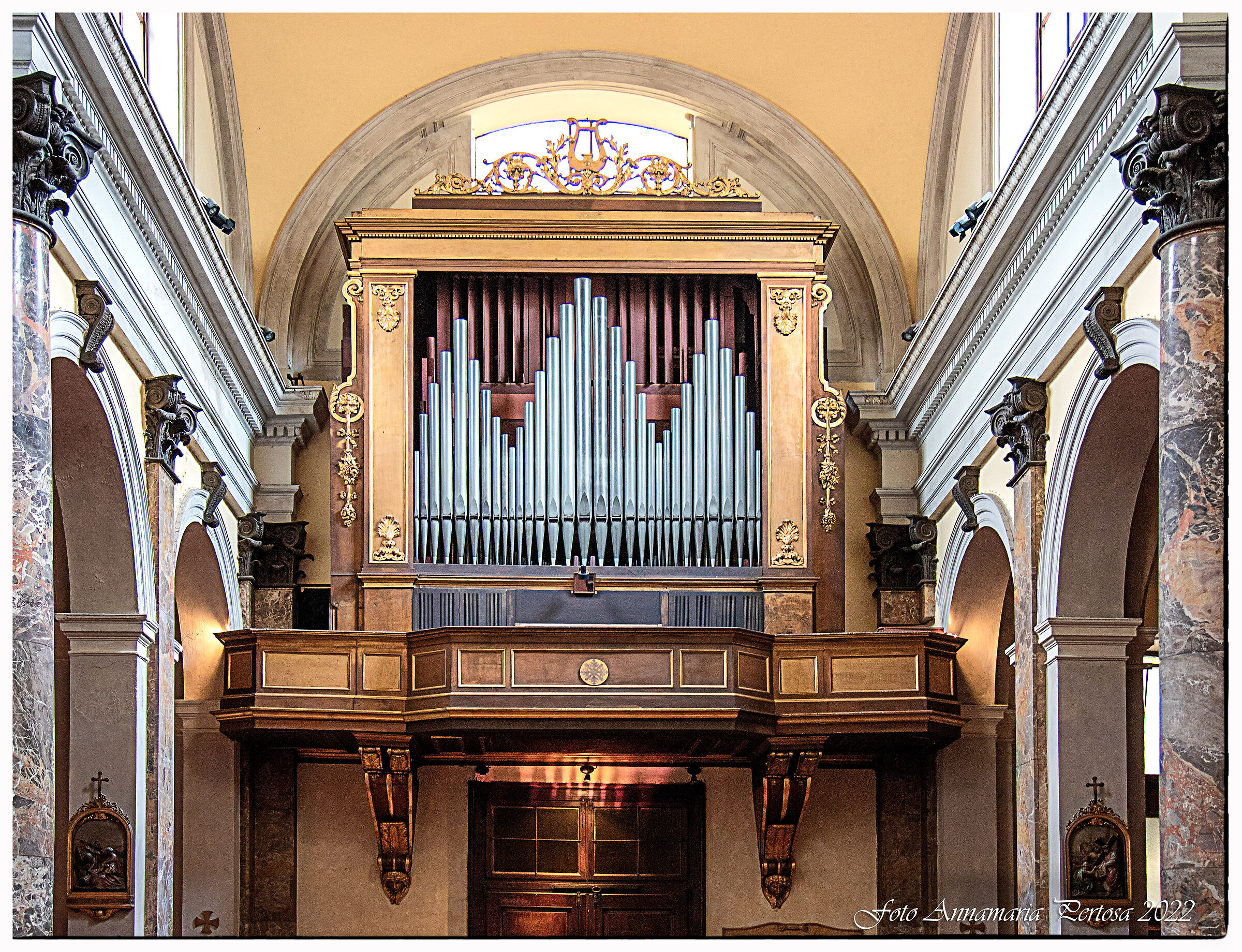 The organ of San Giorgio at Palazzo Milano...