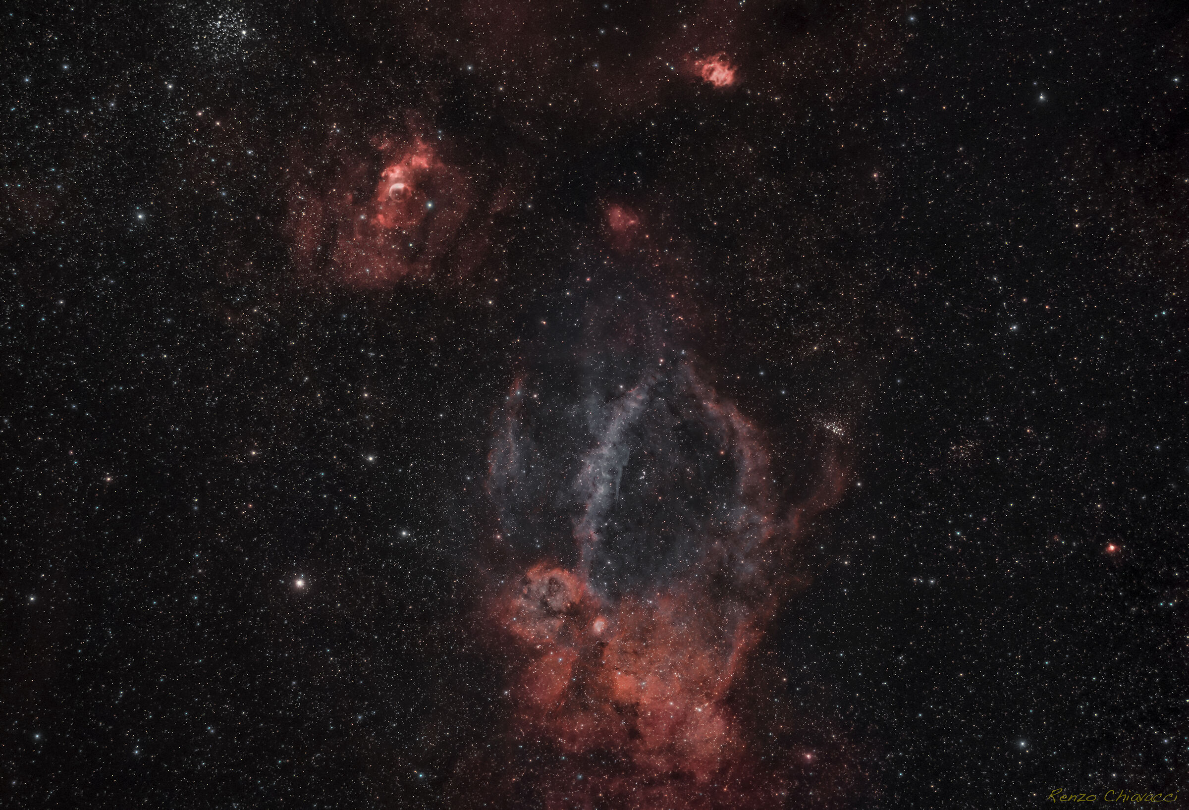 NGC7635 'Bubble' and Sh2-157 'Lobster claw' in Cepheus ...