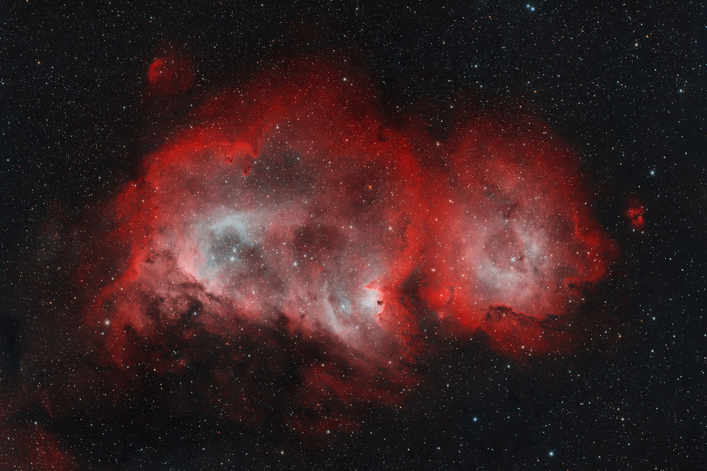 Soul Nebula (IC1848) HOO with RGB stars...