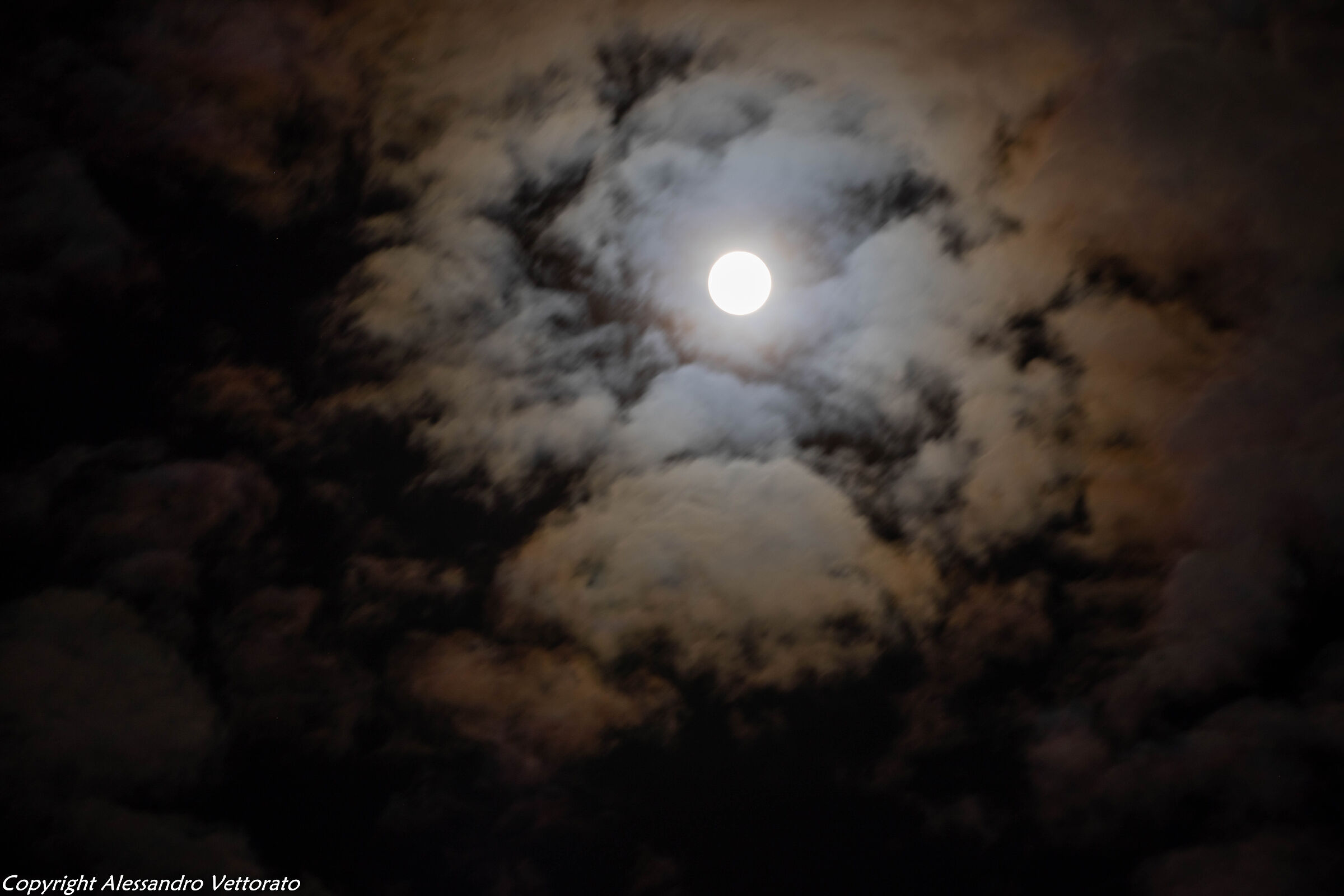 Moon and clouds...