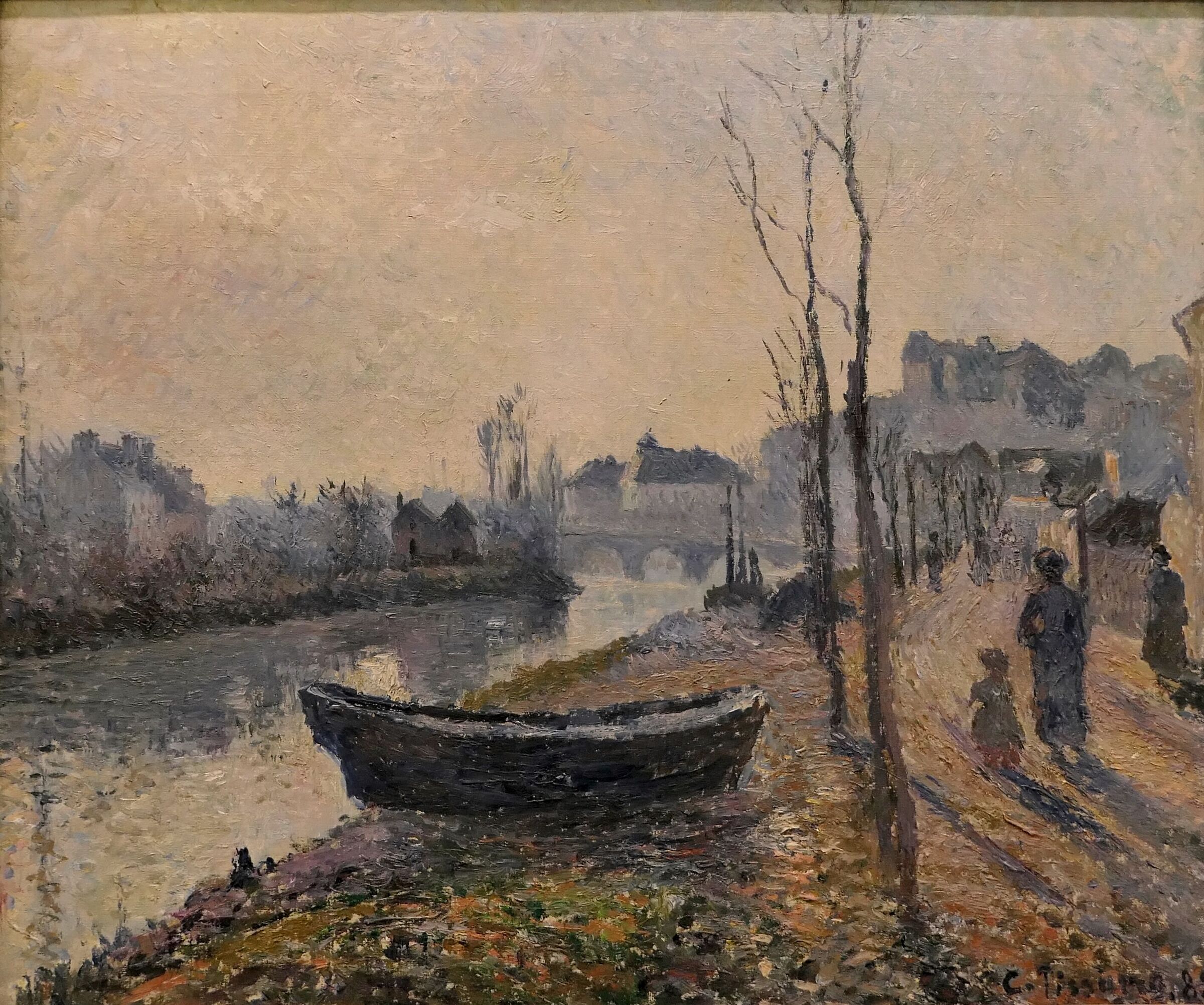 Pissarro "Pier of Pothuis, edge of the Oise. (1882)...