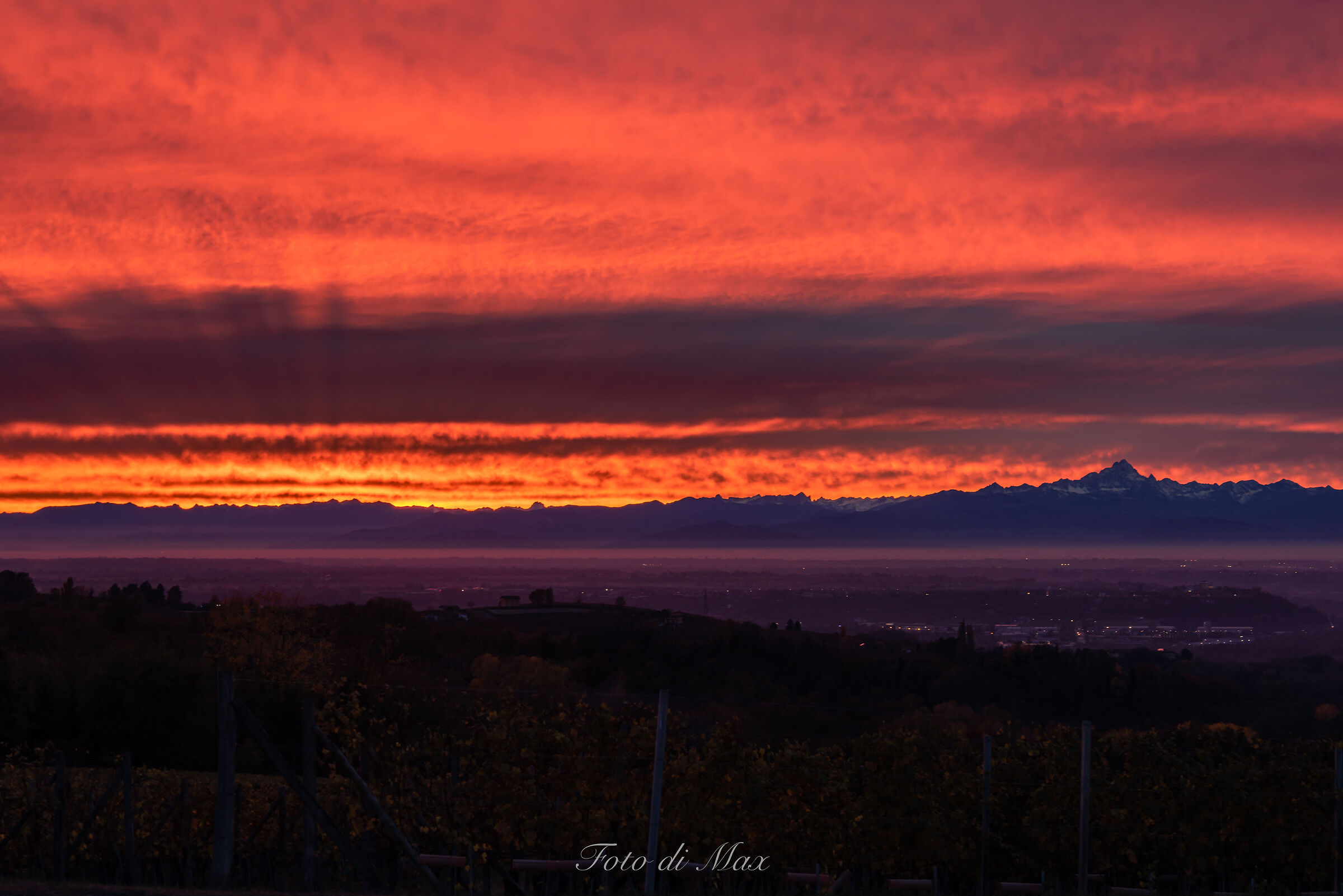 Sunset from the Langhe...