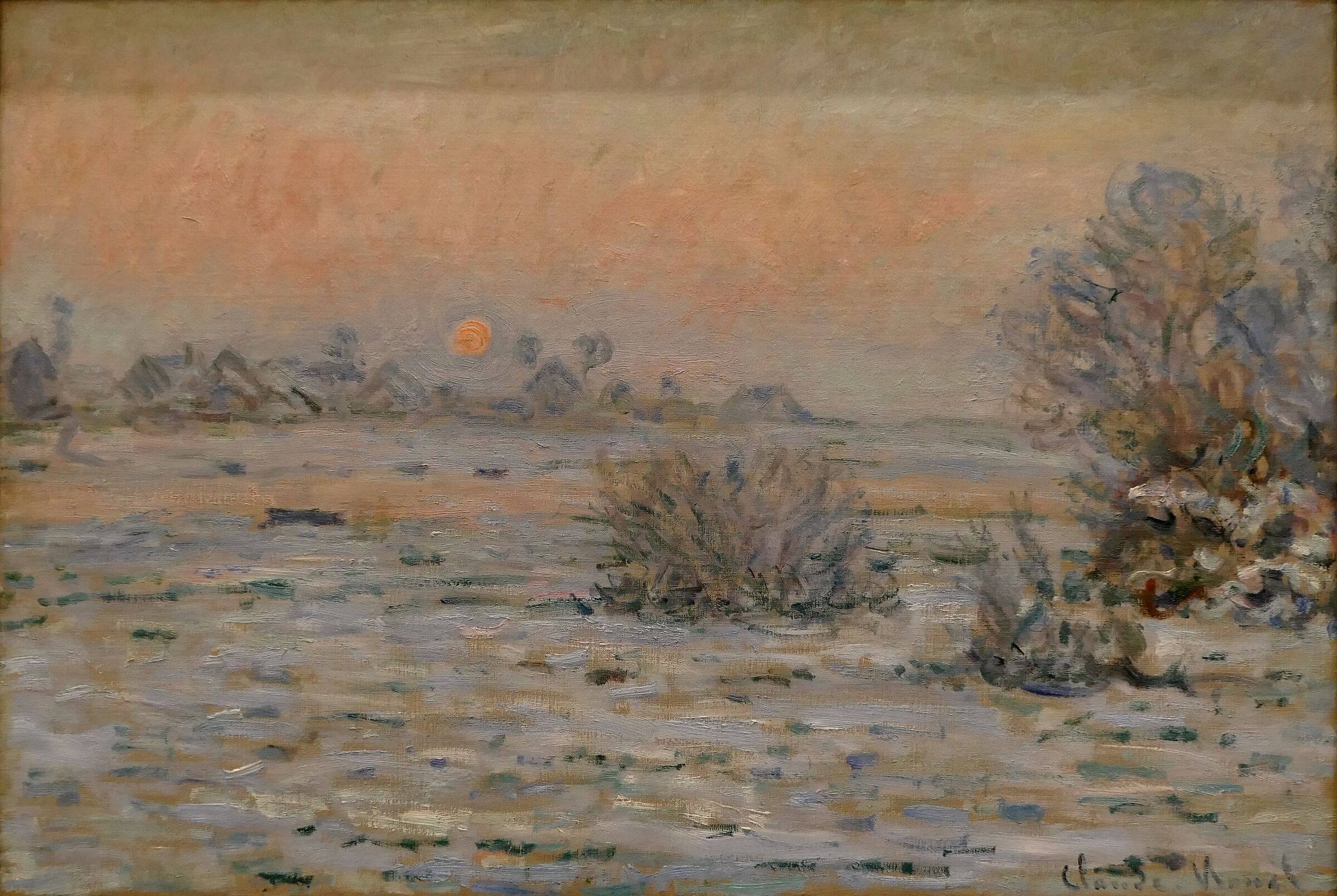 Claude Monet "Winter sun, Lavacourt...