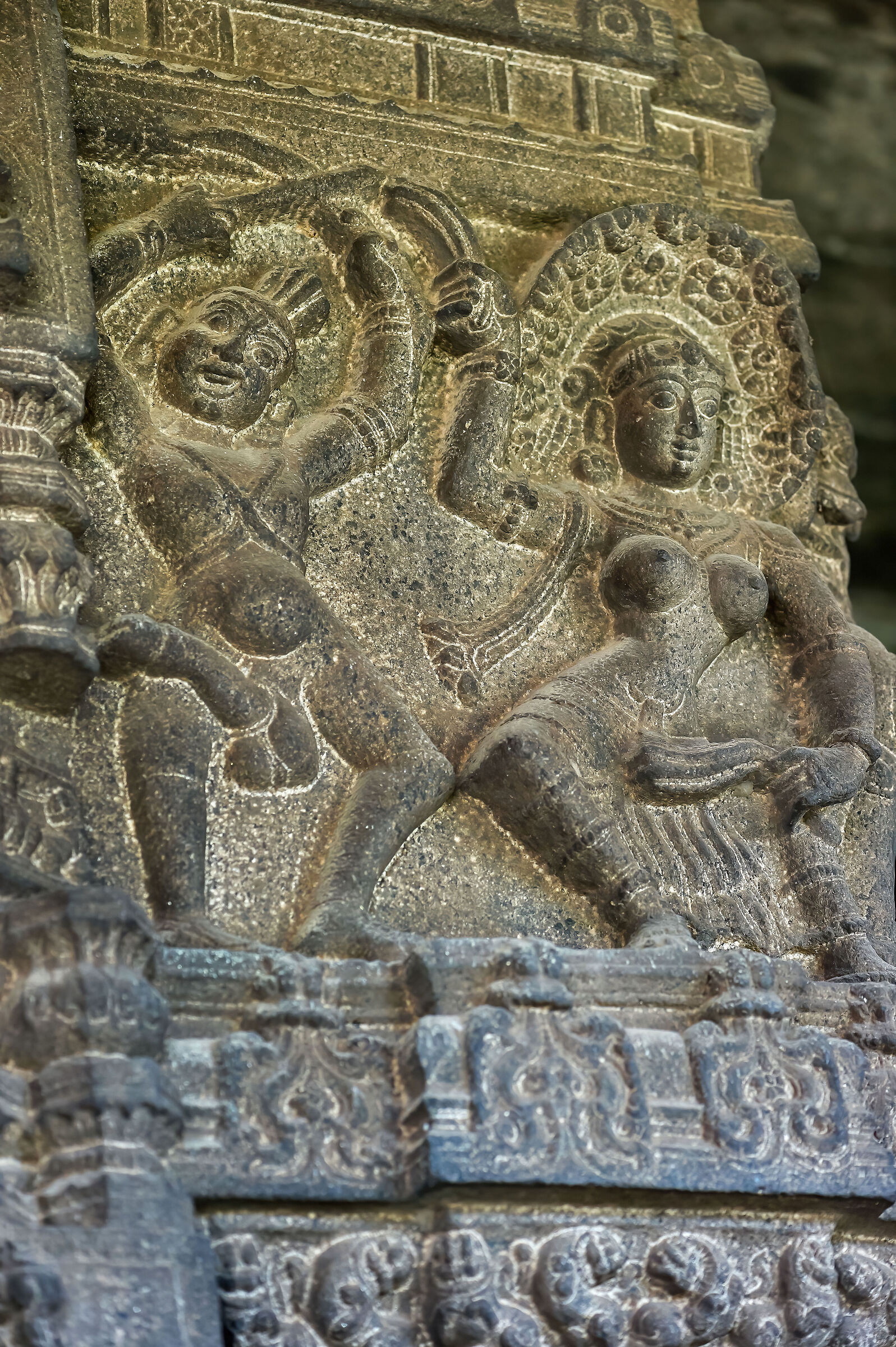 scultura esaltante la fertilità nel Varadaraja temple...