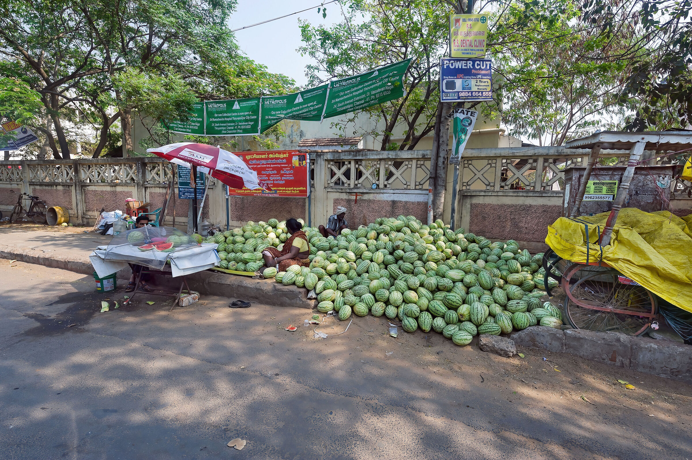 Watermelon sellers...