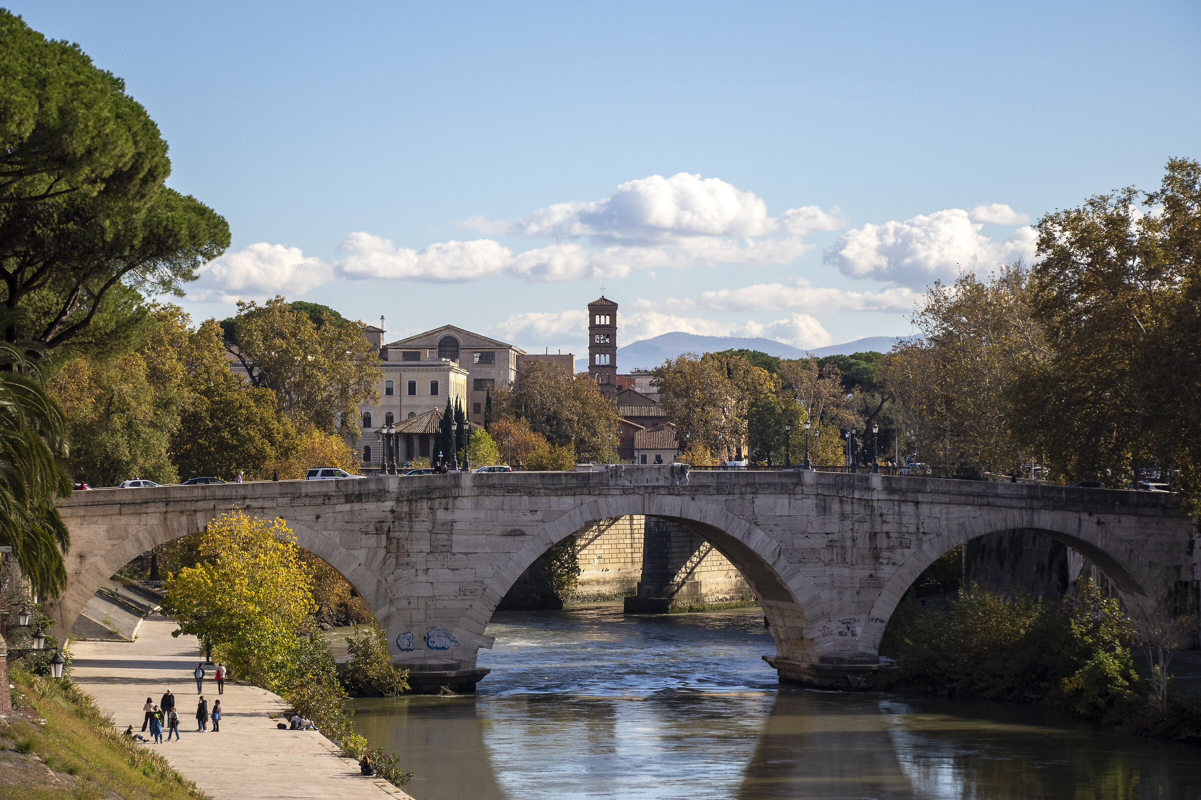 Ponte Cestio, Tiber Island, Rome...