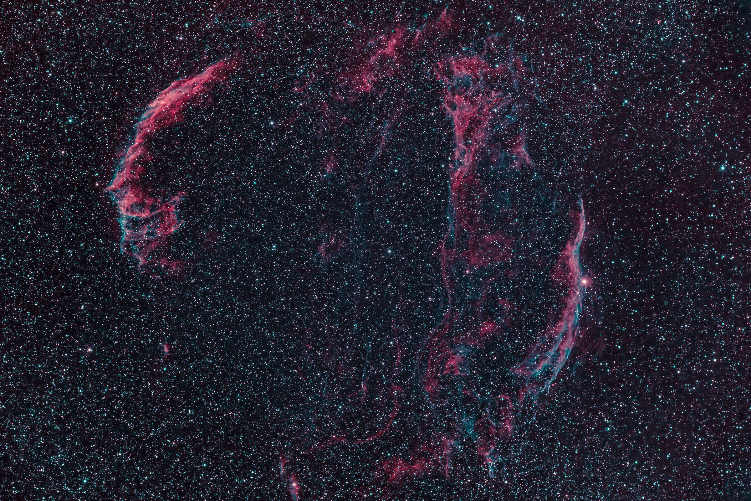 ngc6960 & 6992 veil complex nebula (versione hoo)...