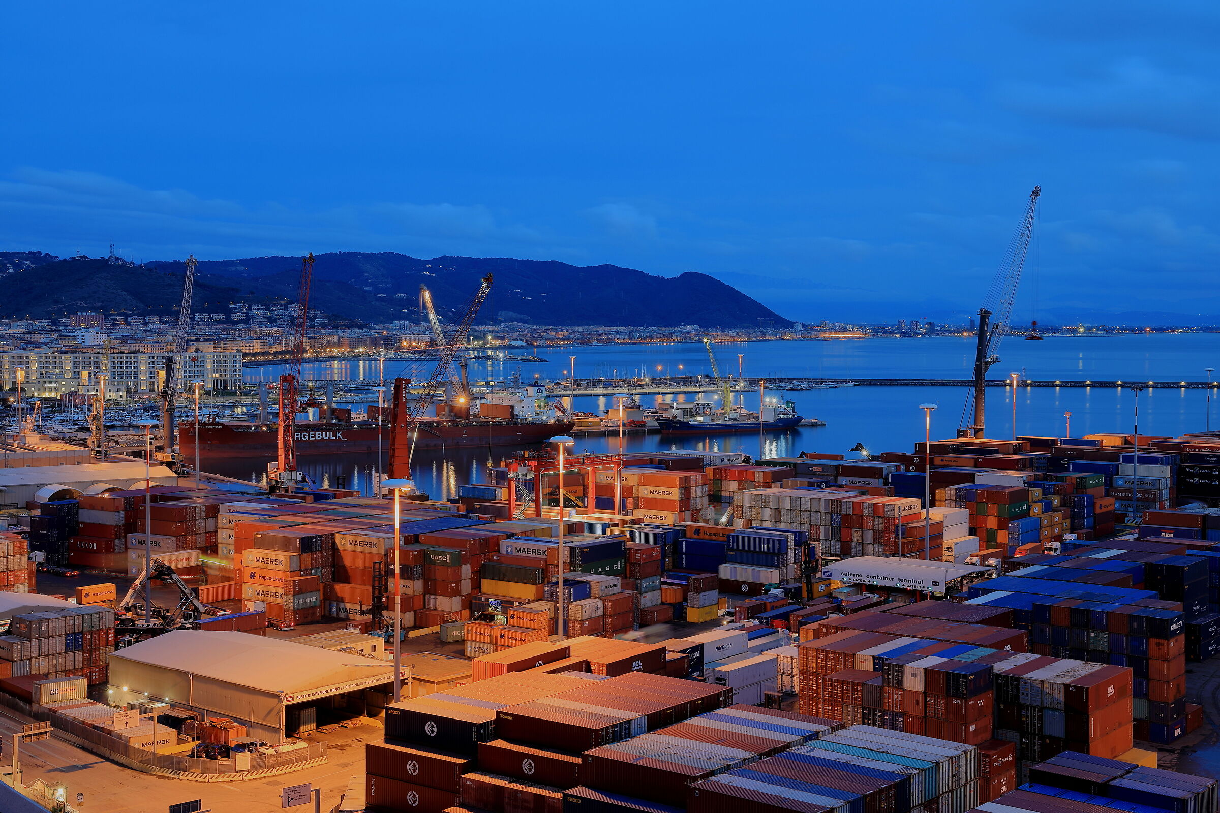 Commercial port of Salerno...