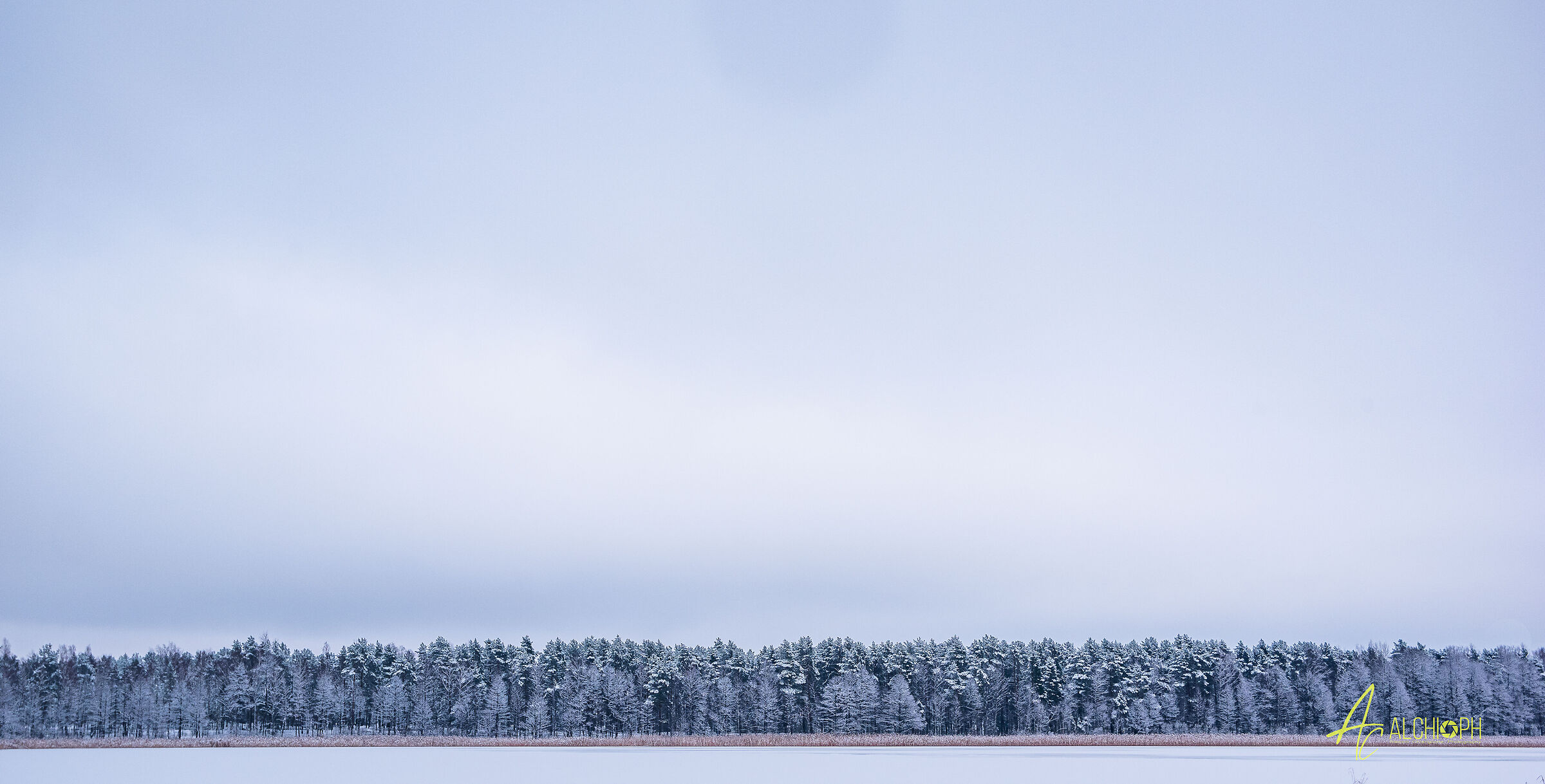 Lake Kadaga (Latvia) in December 2022....
