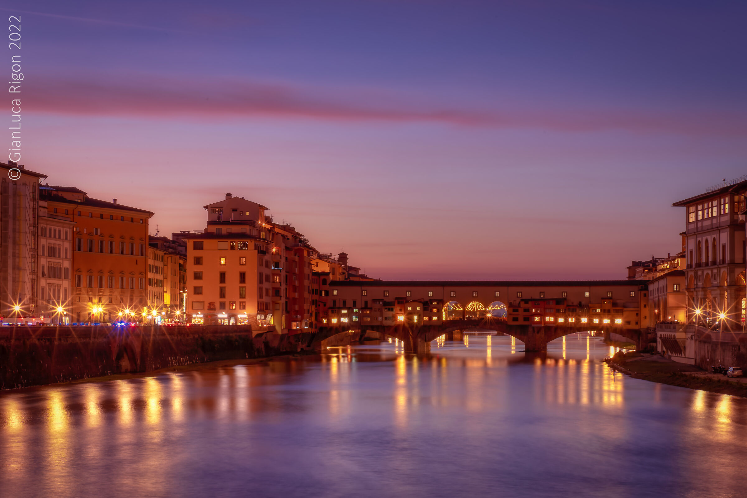 Sunset on the Ponte Vecchio...