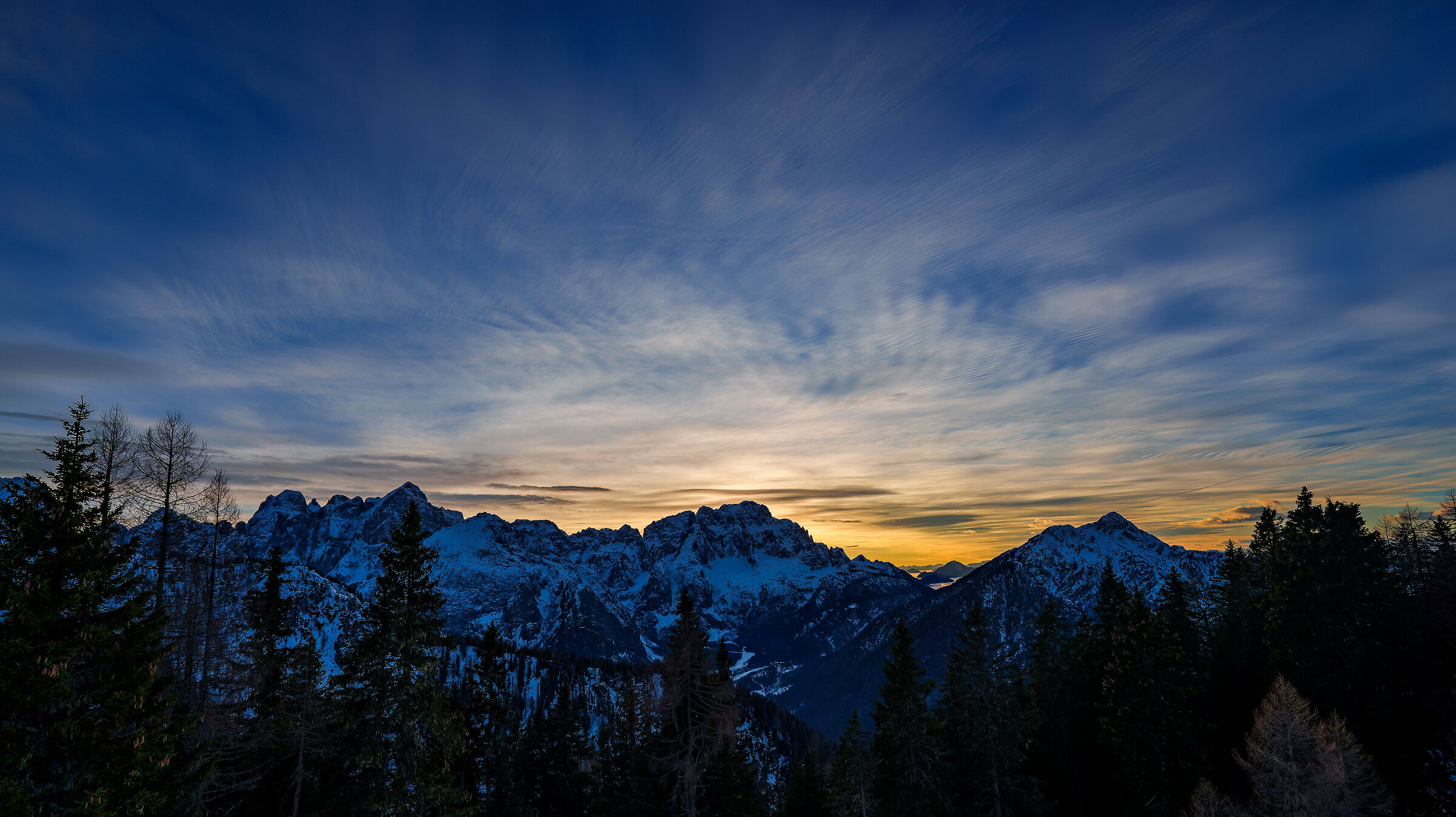 Alpi Giulie al tramonto...