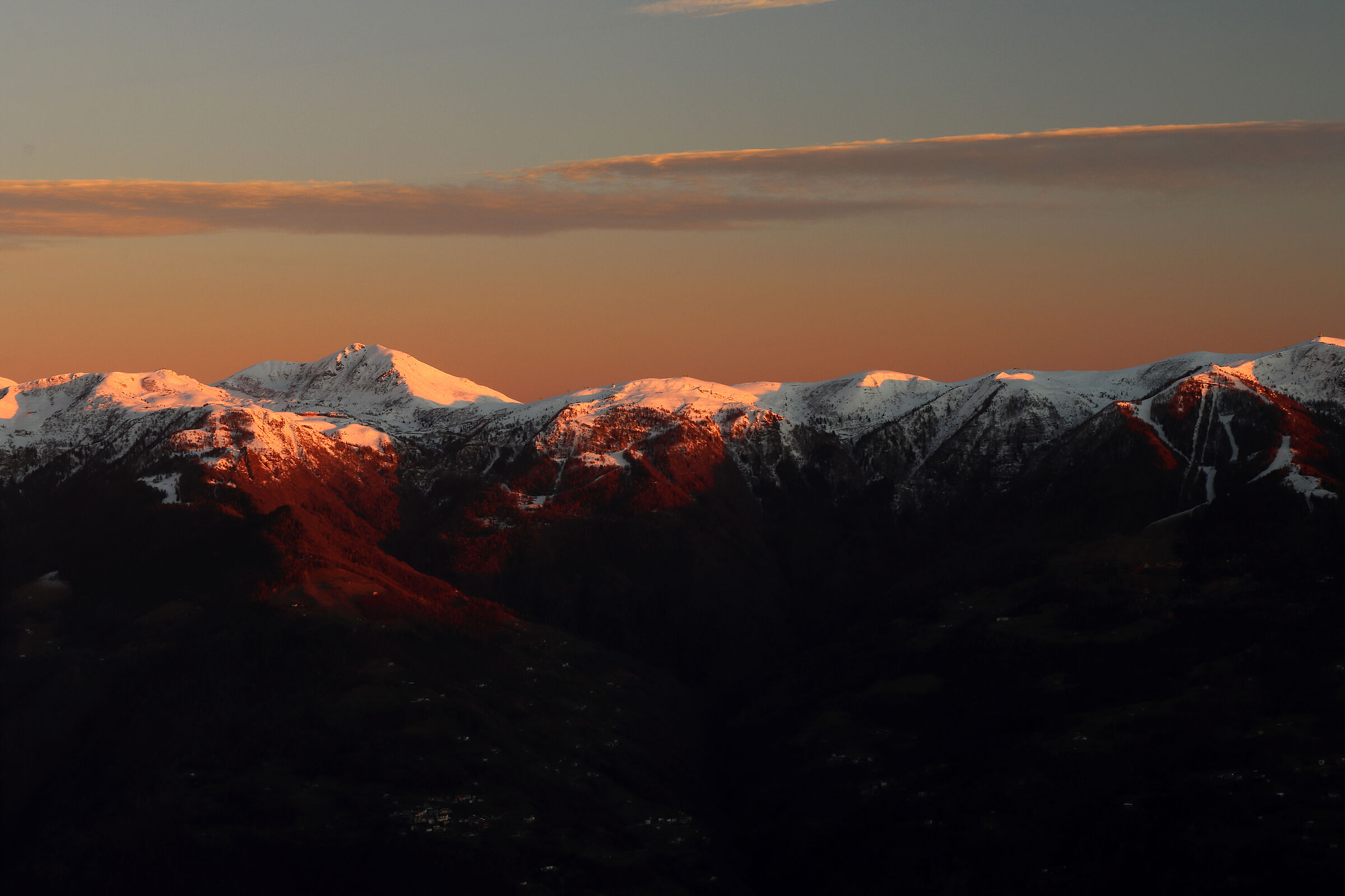 sunset over Val Camonica...