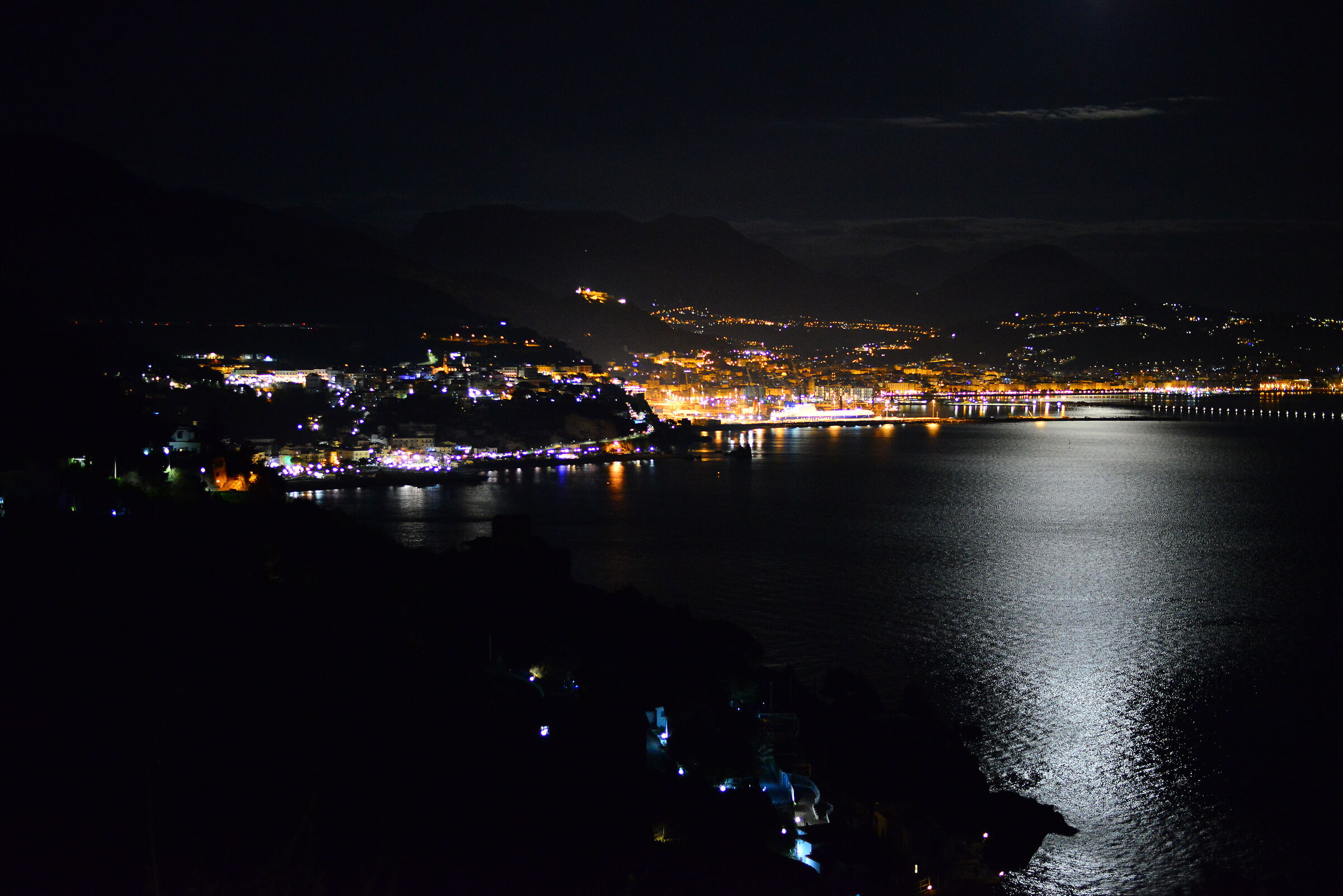 Gulf of Salerno at night...